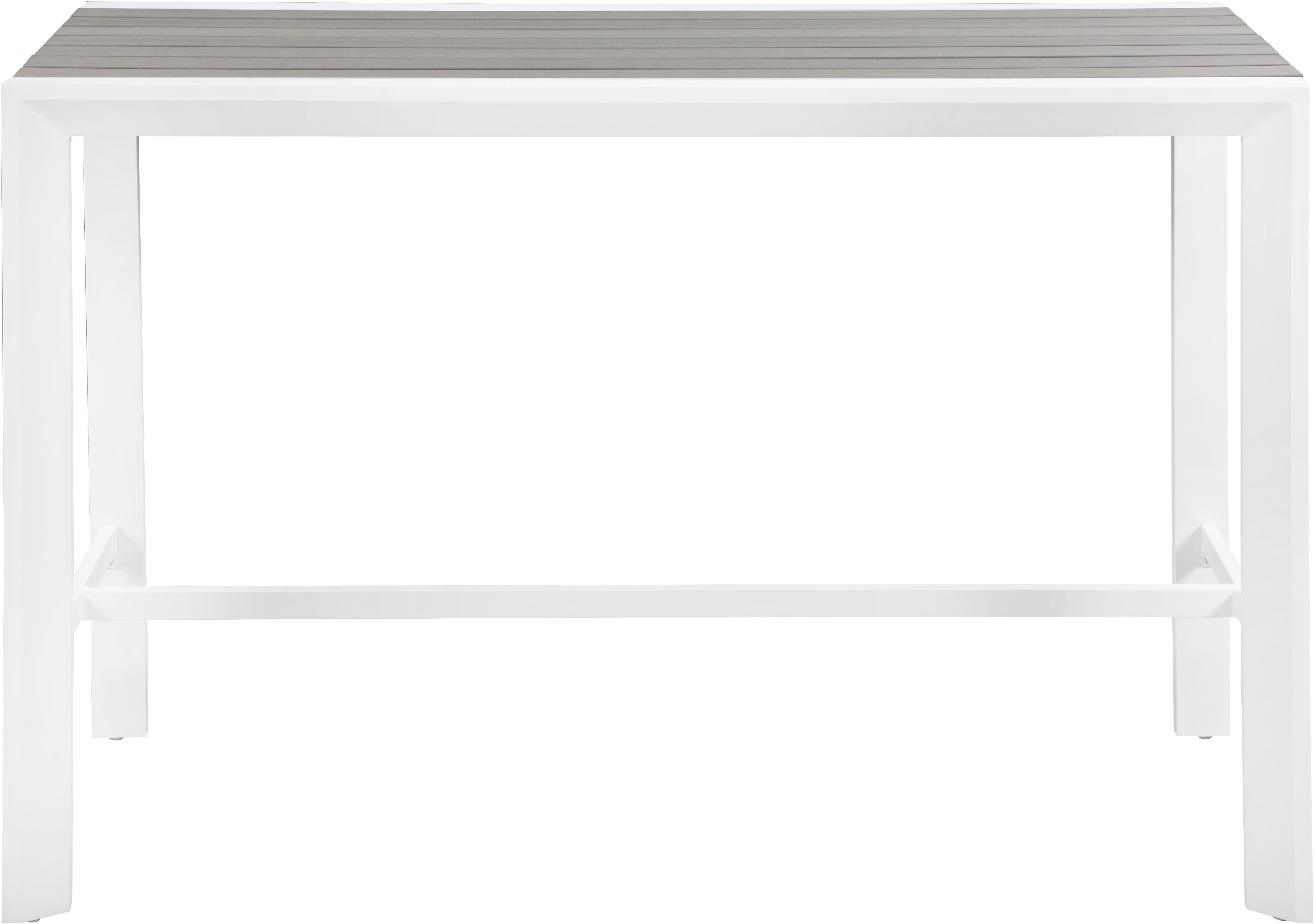 Nizuc - Outdoor Patio Rectangle Bar Table - Gray