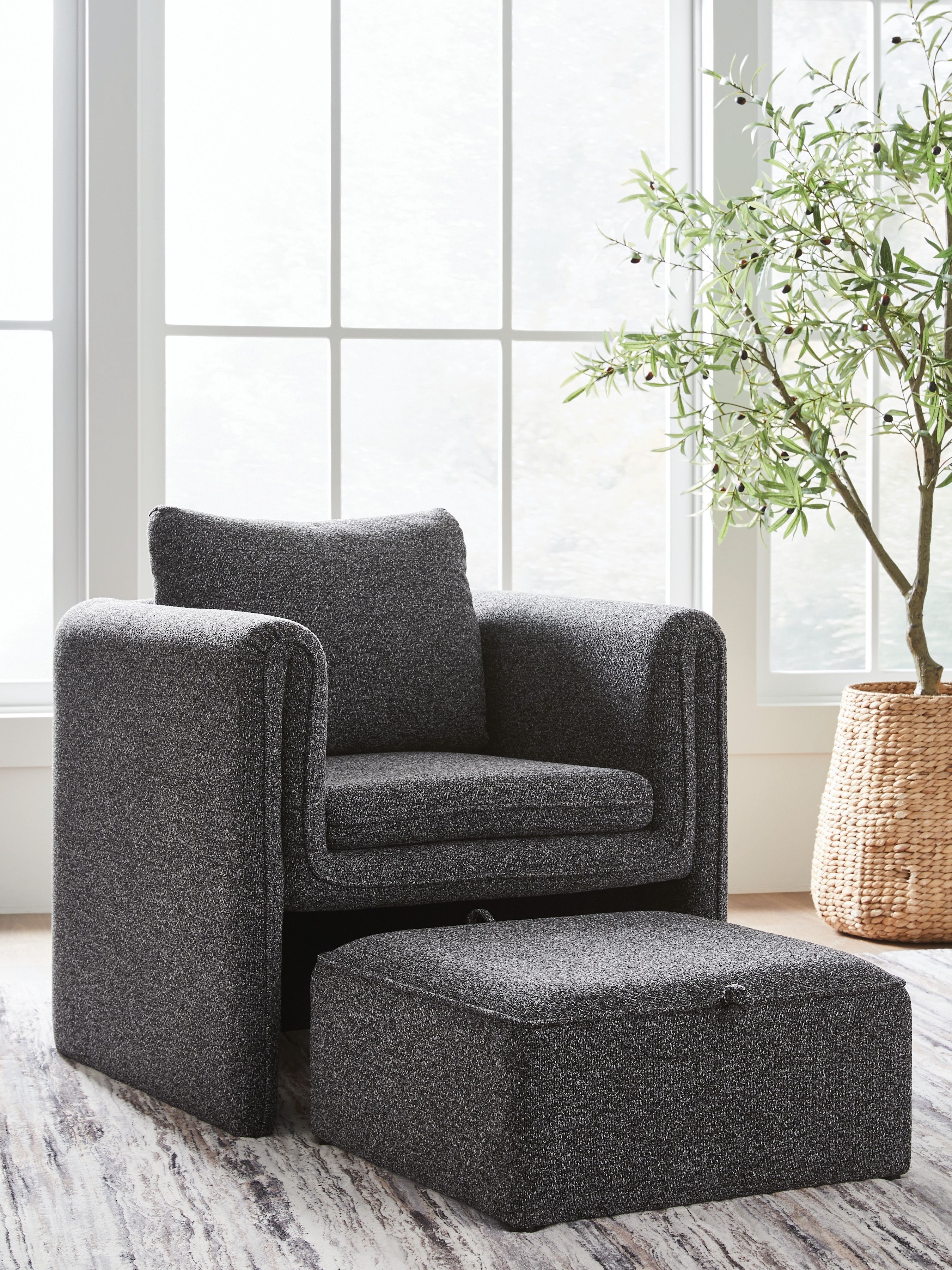 Ashley Furniture Vreni - Accent Chair - Charcoal / Black - Image 2