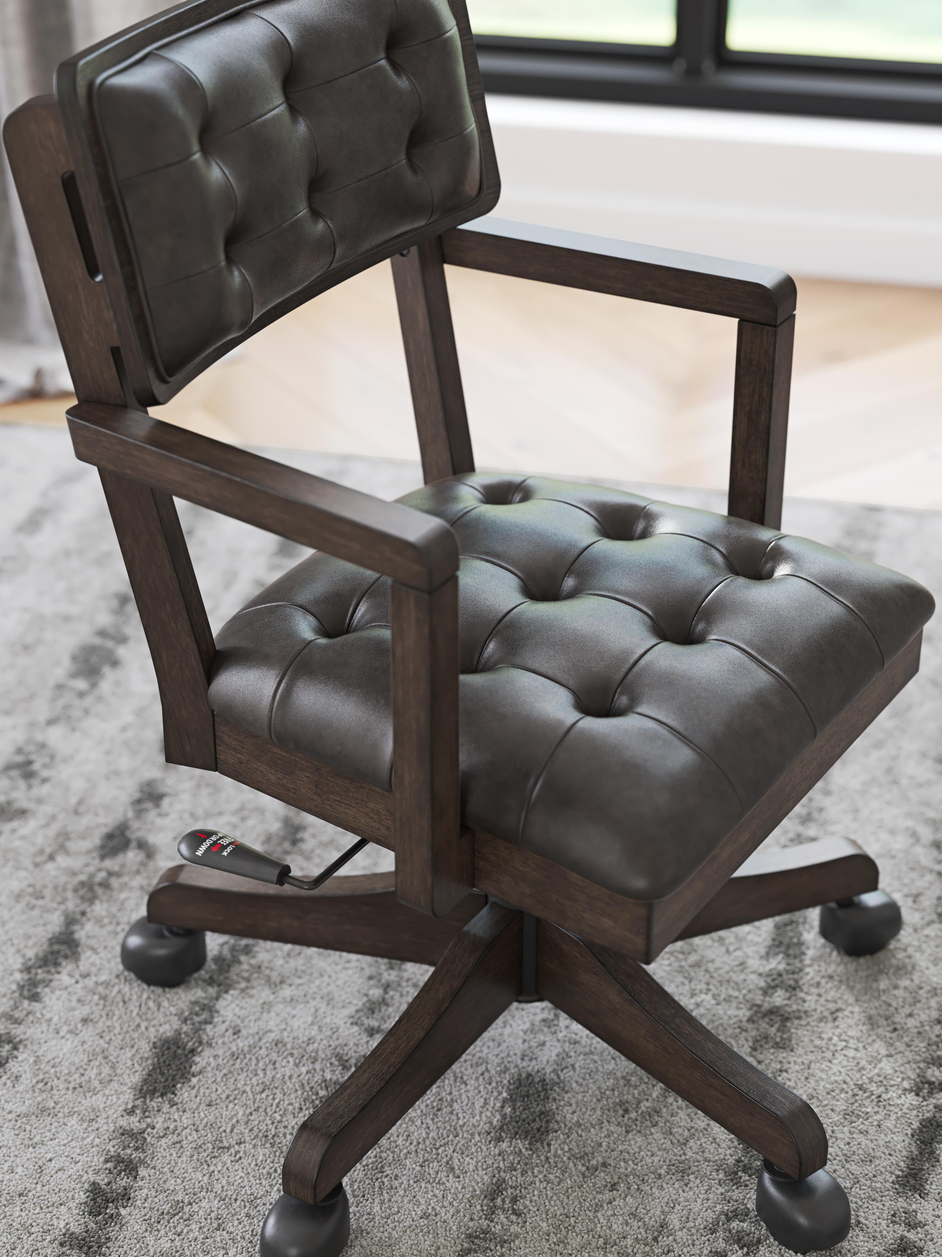 Ashley Furniture Breckington - Home Office Desk Chair - Dark Brown - Image 8