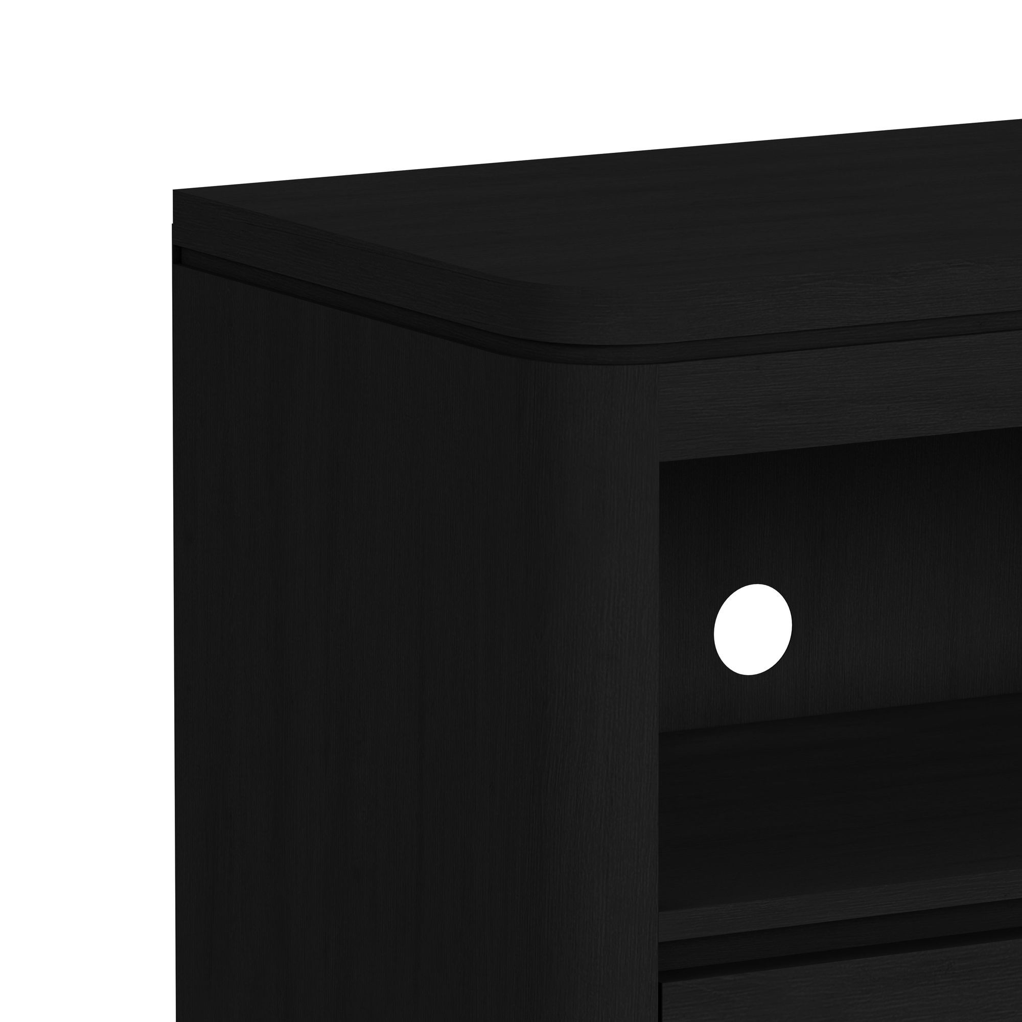 Rosalie - 82" TV Console Without Fireplace Insert - Black