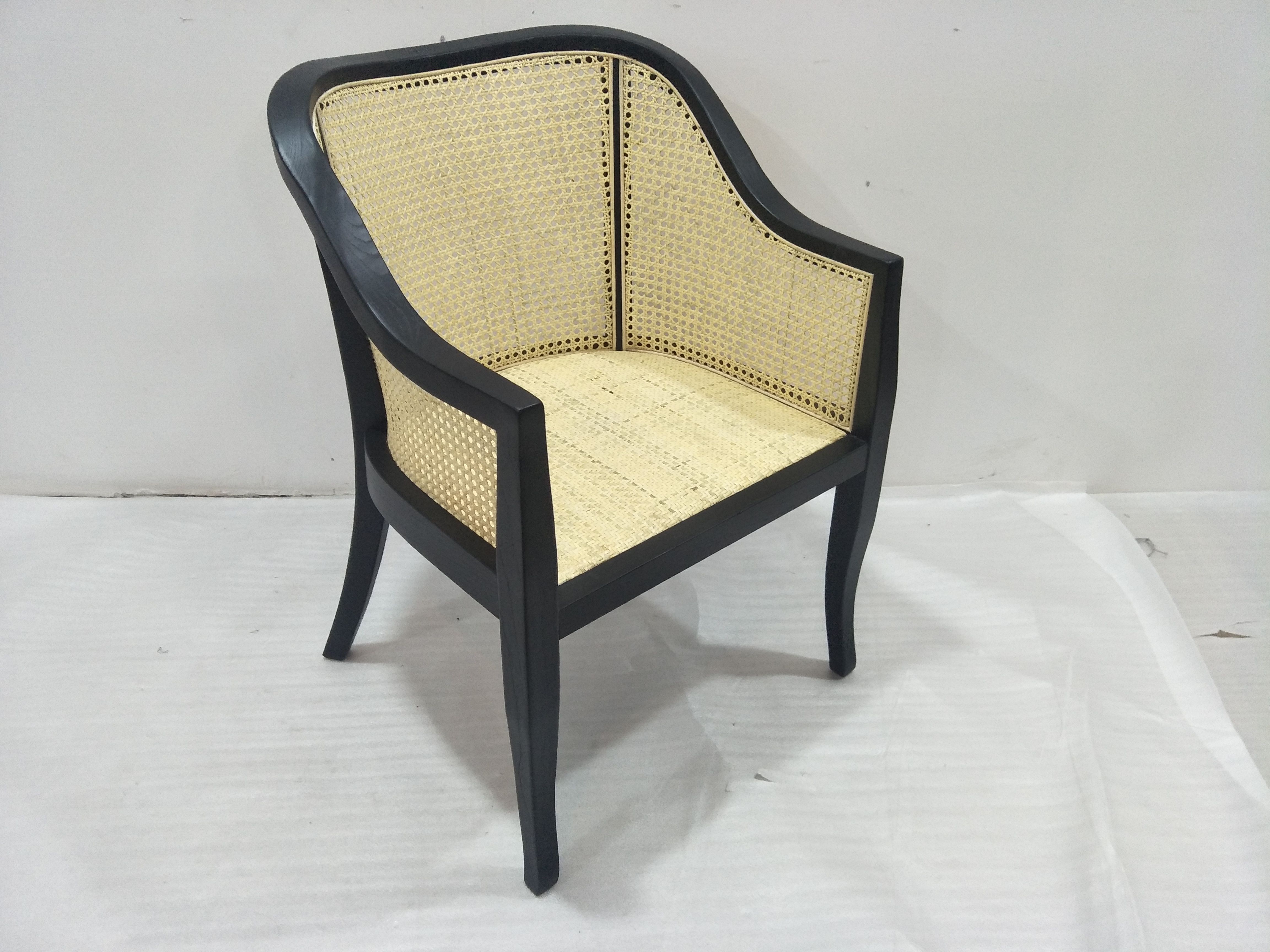 Accent Chair Natural Black Image