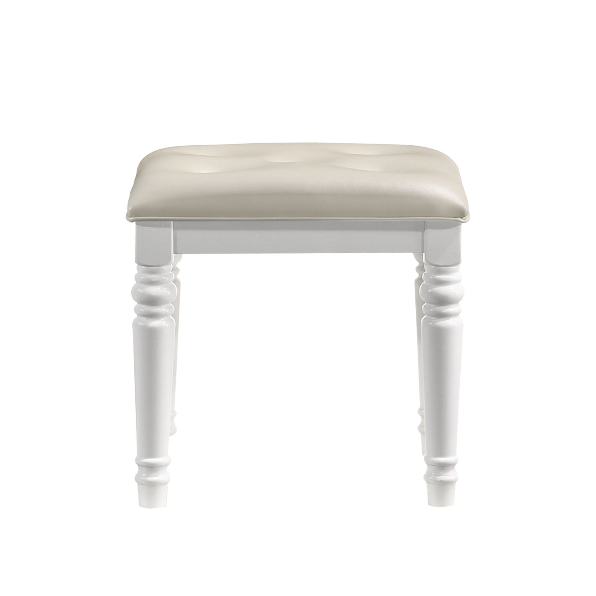 Valentino - Vanity Table Stool - White