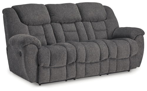 Foreside - Reclining Sofa - Charcoal, dark gray