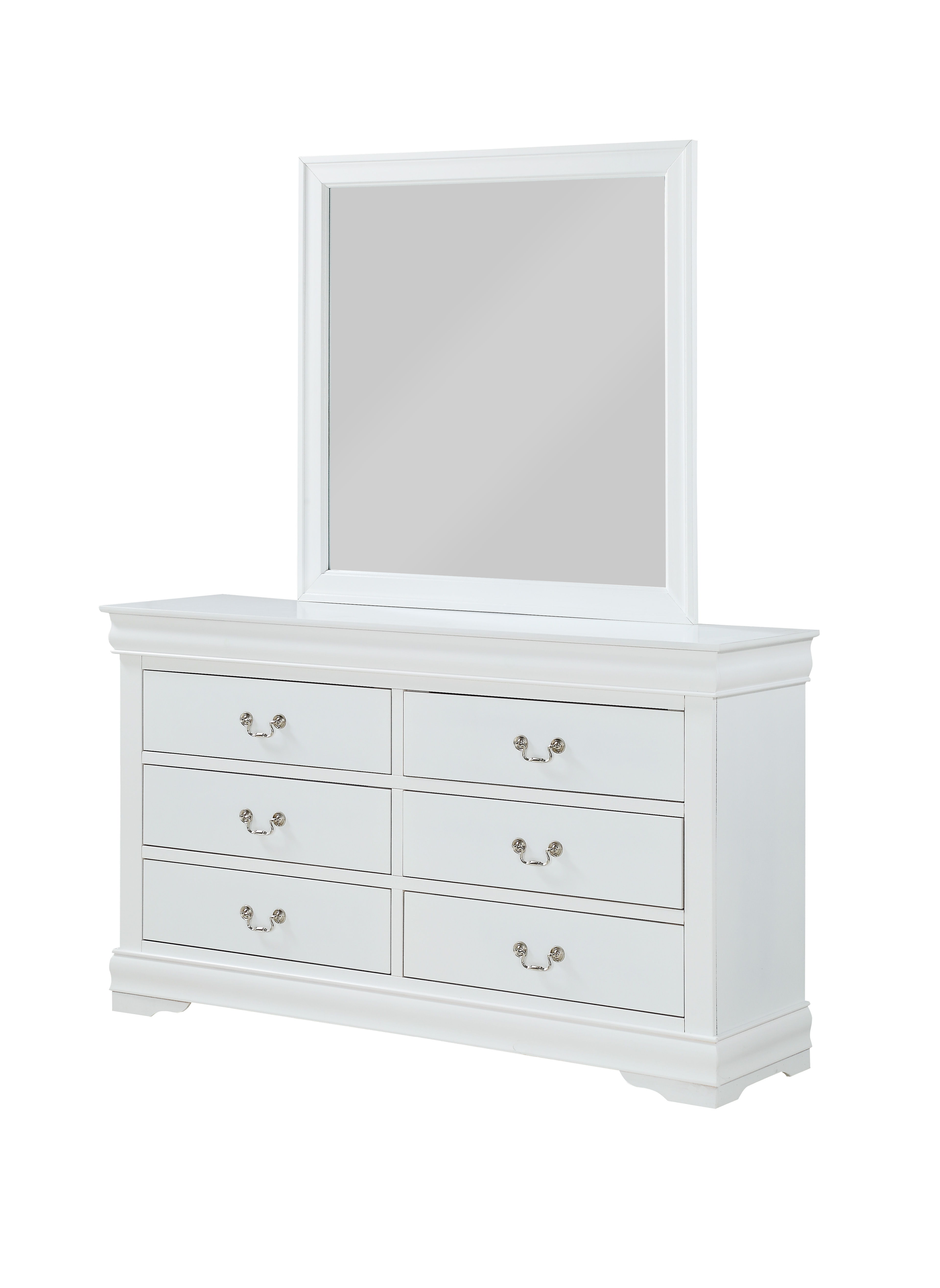 Louis Philip - Dresser & Mirror - White Image