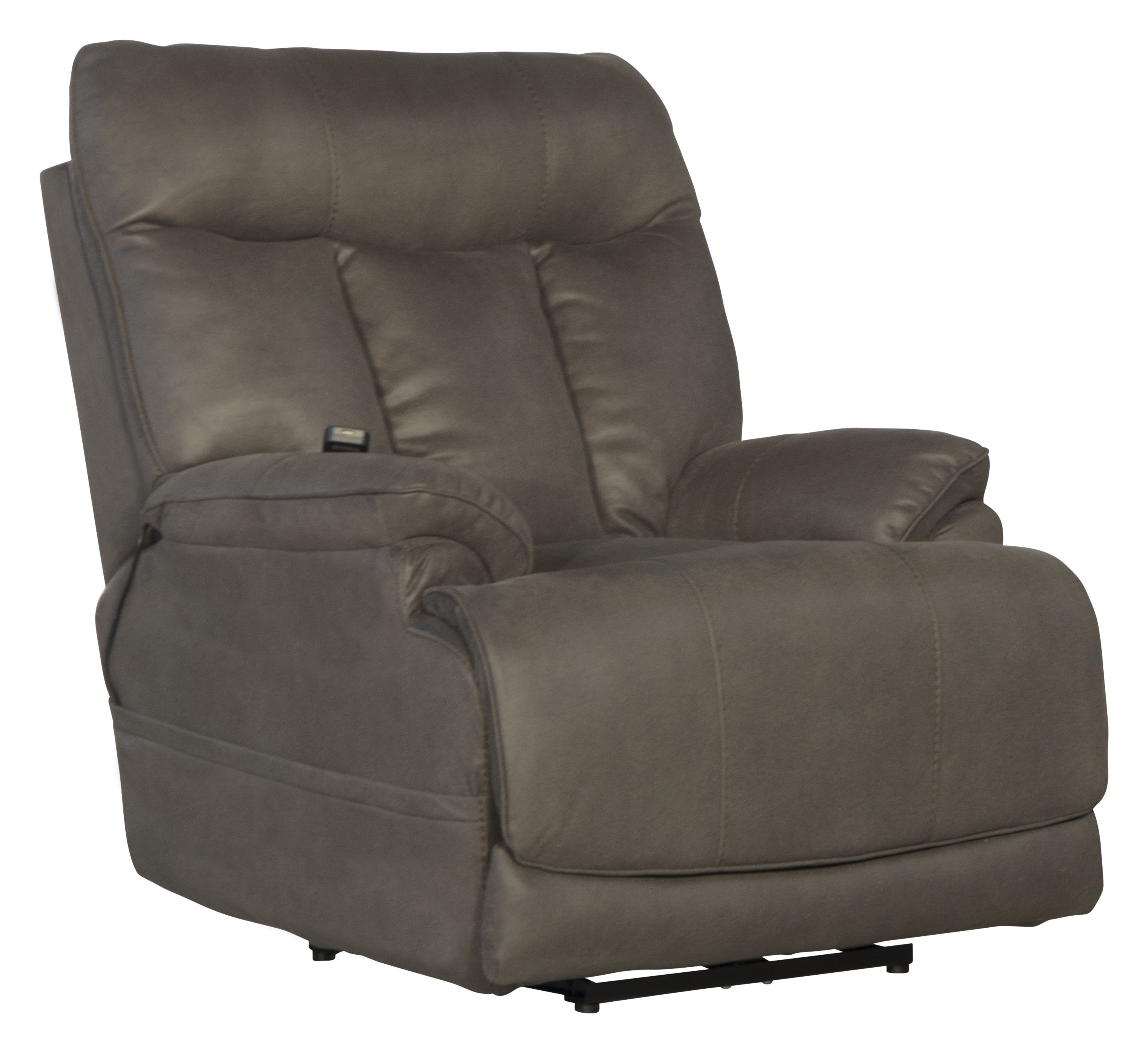 Anders - Power Headrest/Lumbar Power Lay Flat Reclining With Heat & Massage & Extended Ottoman - Charcoal Image