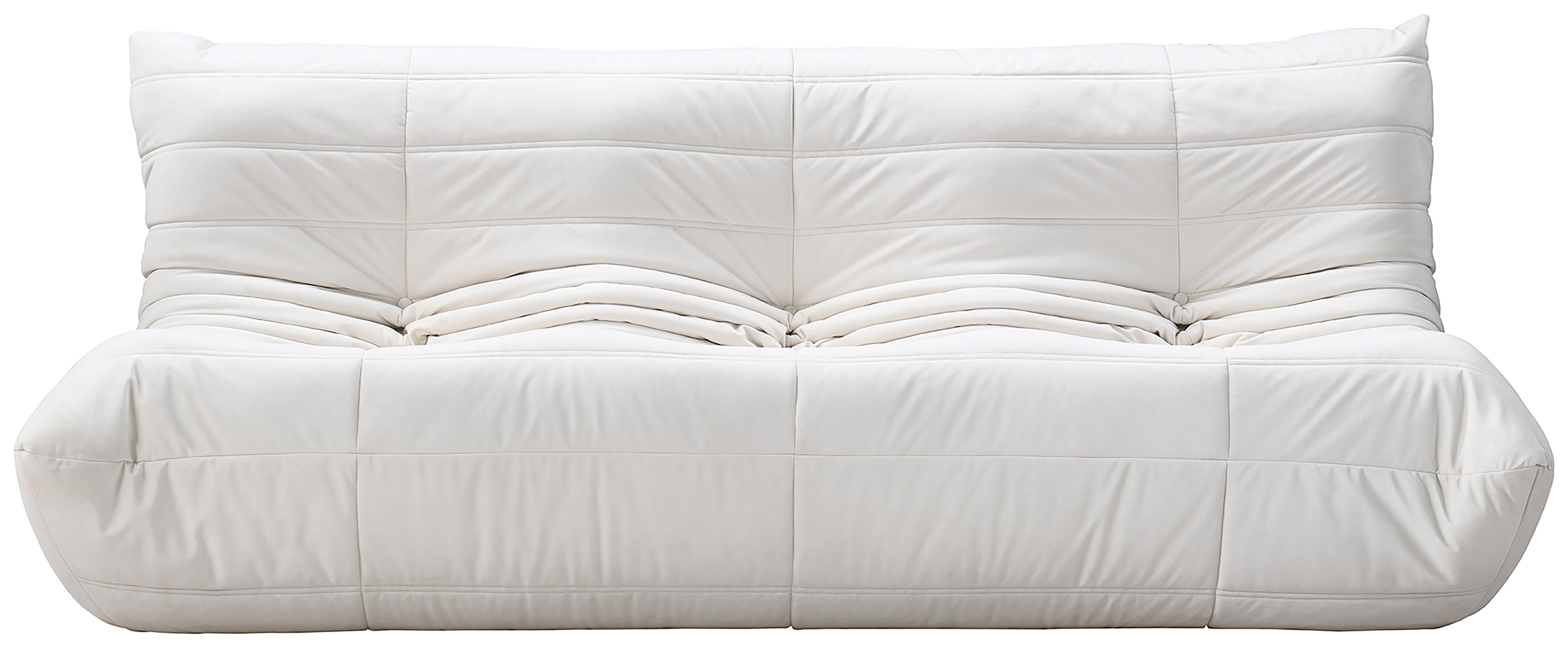 Relax - Velvet 77.75" Upholstered Sofa - Cream