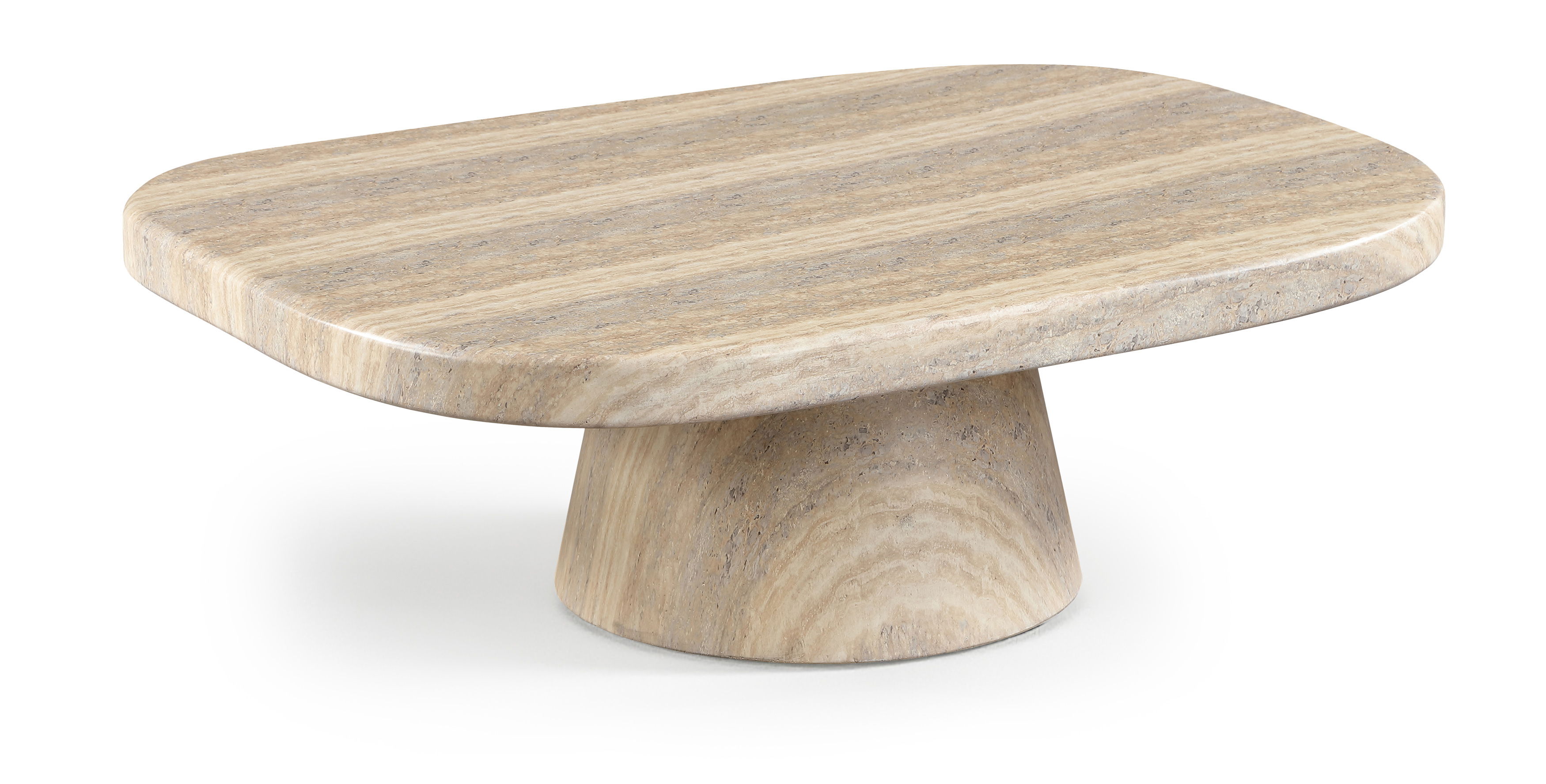Prato - Concrete Indoor/Outdoor Coffee Table - Travertine