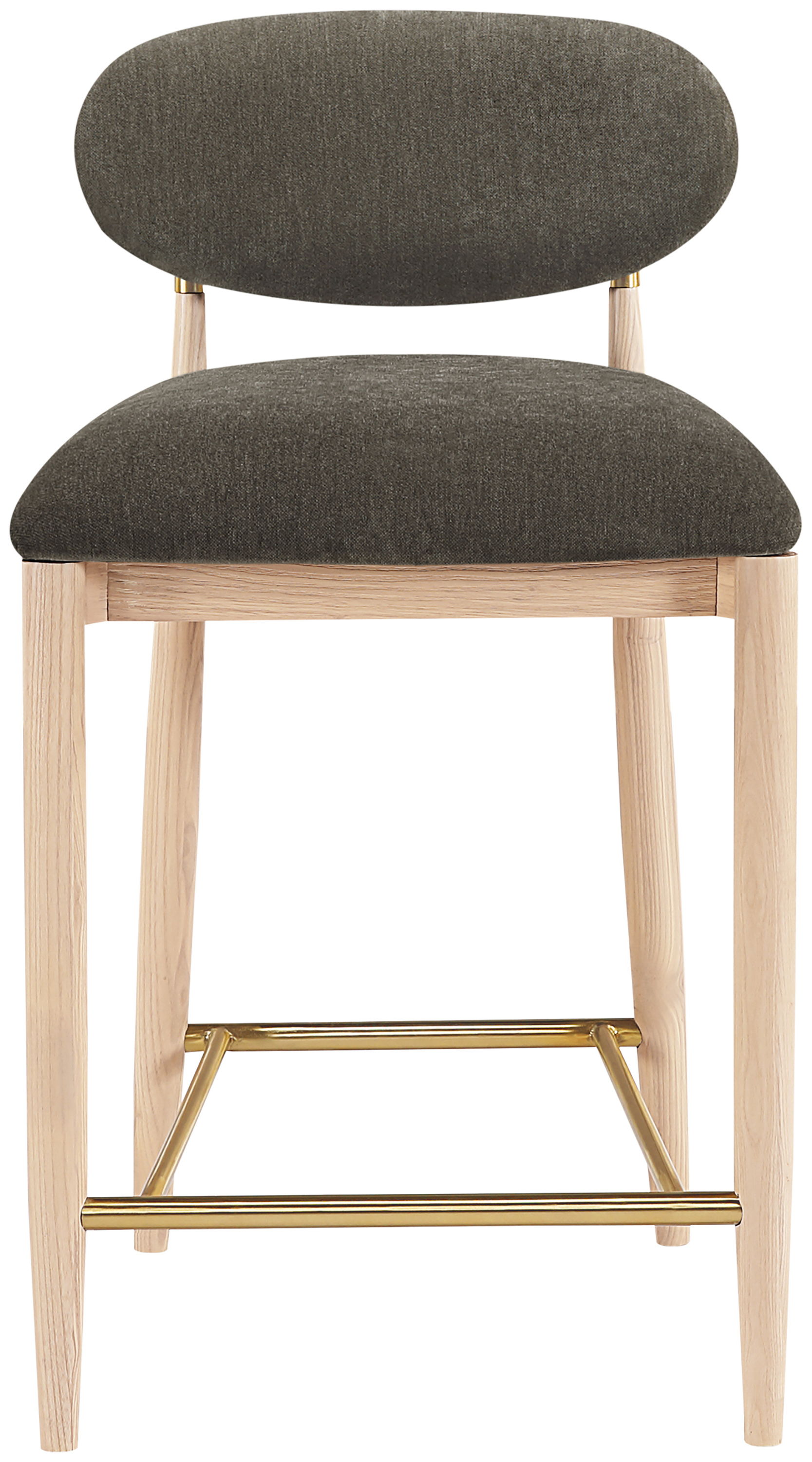 Riccio - Performance Fabric Upholstered Stool - Brown