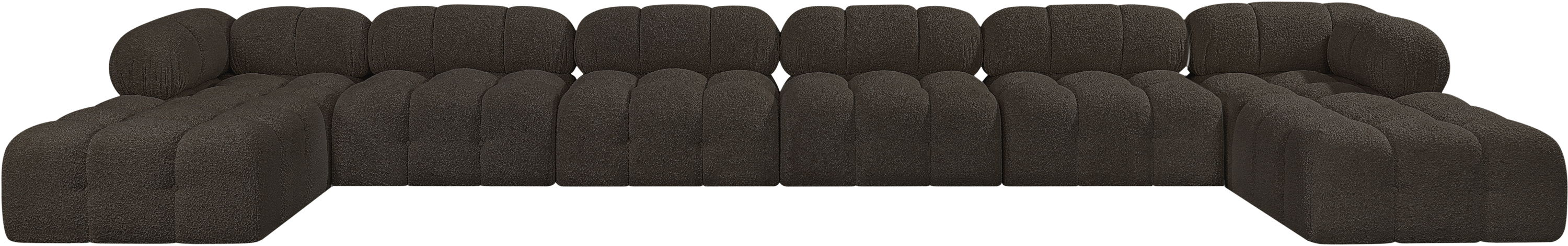 Ames - 8 Piece Fabric Modular Sectional - Brown