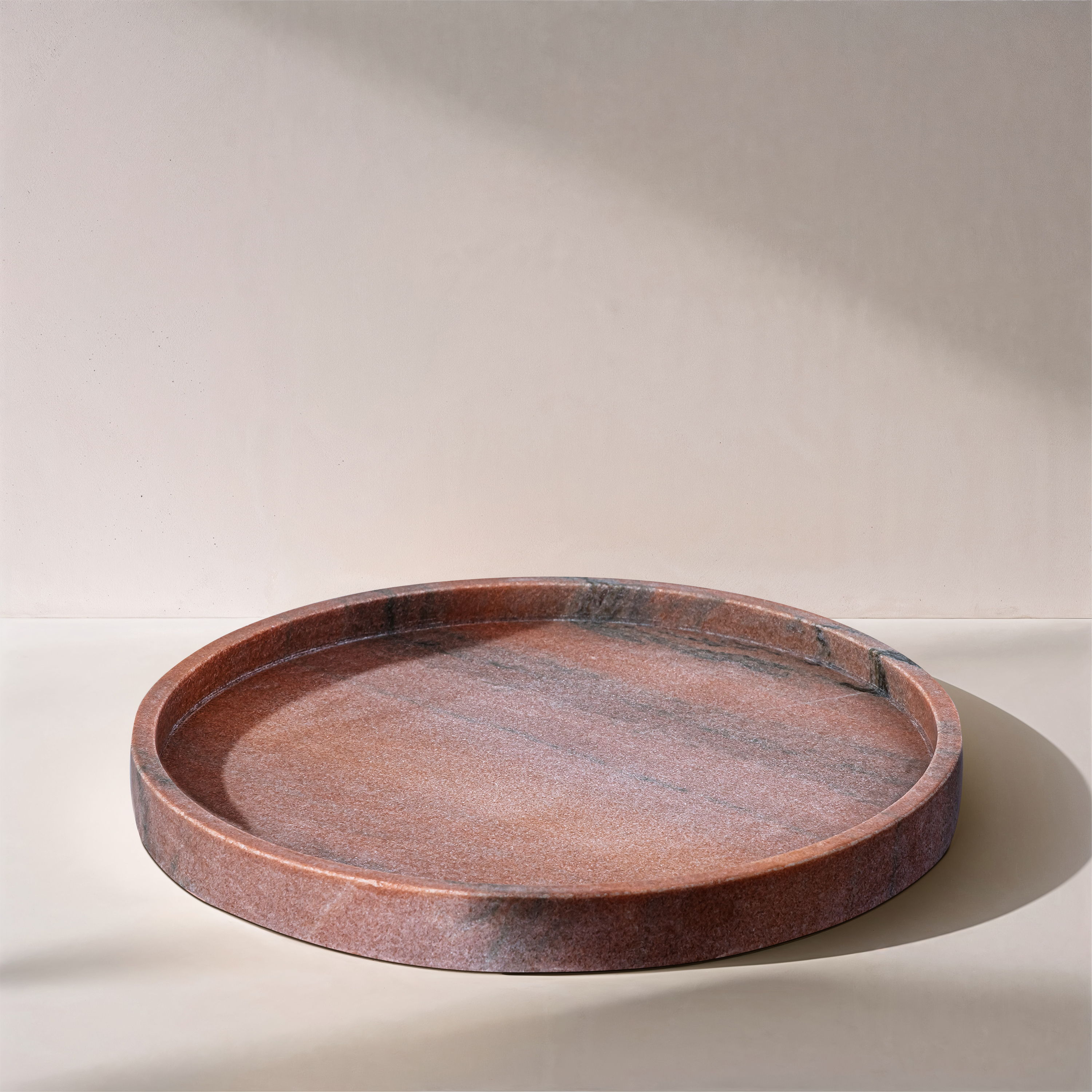 Barletta - Marble Round Tray - Pink