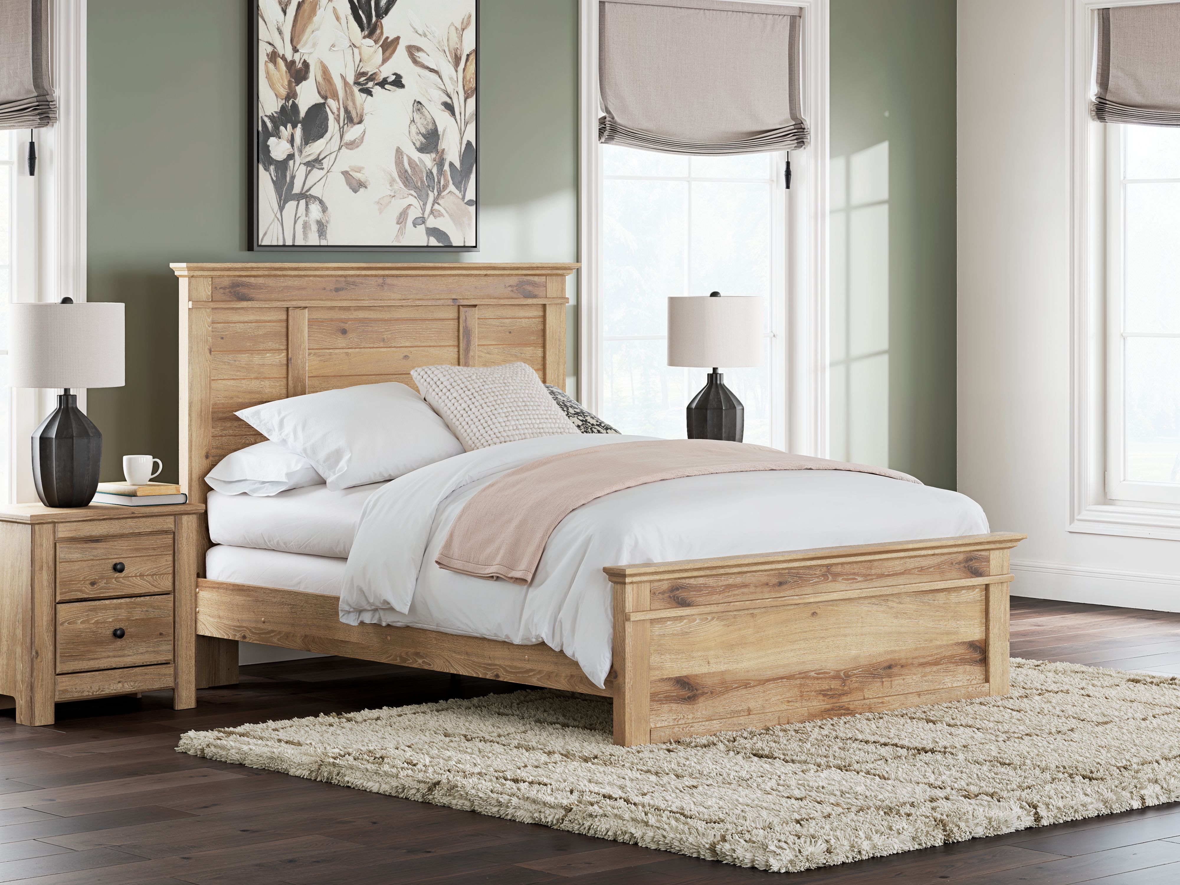 Makidern - Queen Panel Bed - Tan