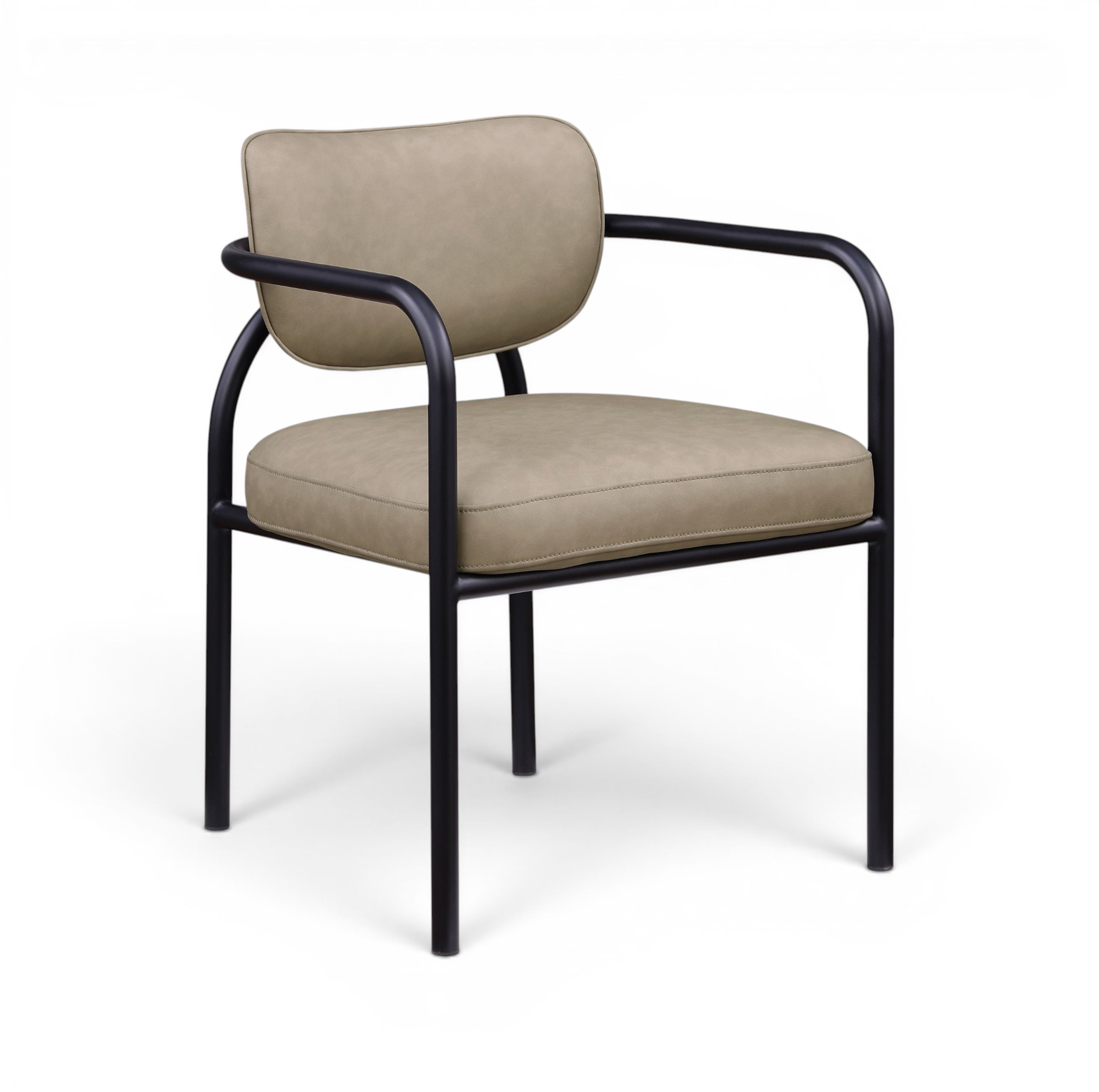 Serava - Vegan Leather Upholstered Dining Chair (Set of 2) - Taupe