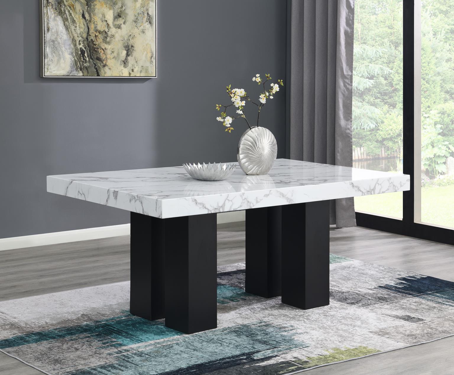 Faux Marble Dining Table
