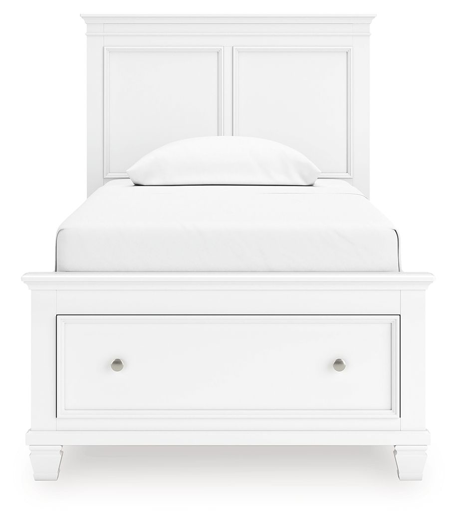 Ashley Furniture Fortman - Twin Panel Storage Bed - White - Image 5