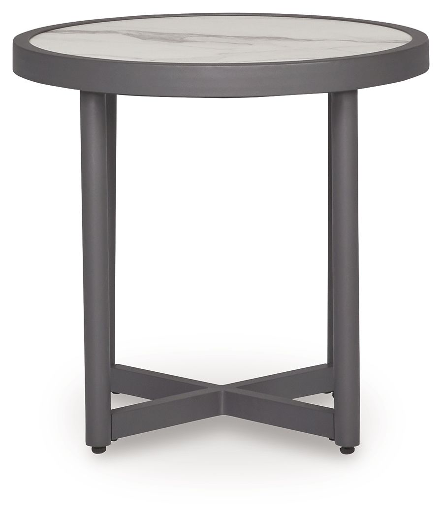 Ocean Beach - Round End Table - Gray