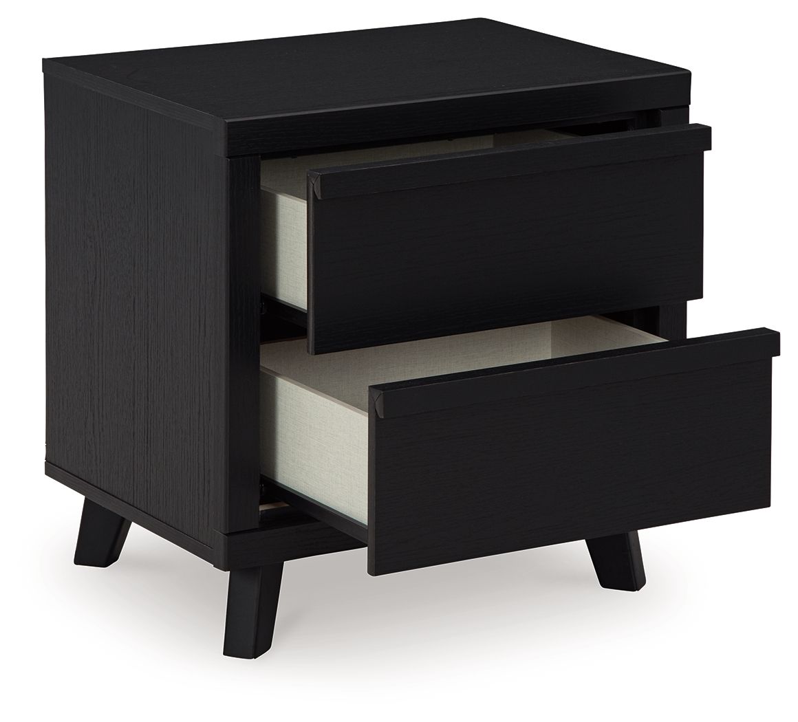 Ashley Furniture Danziar - 8 Pc. - Dresser, Mirror, King Panel Bed, 2 Nightstands - Black - Image 11