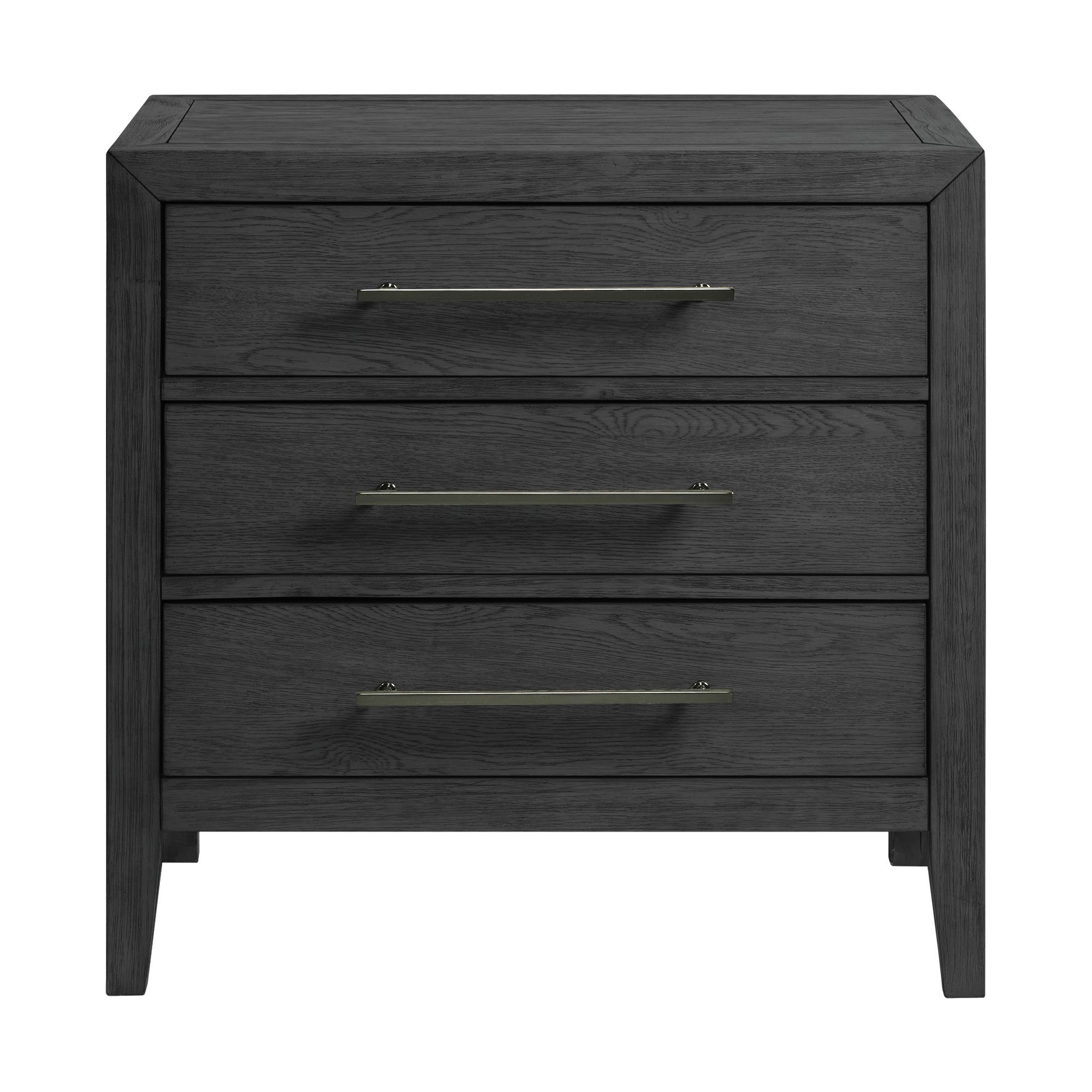 Versailles Contemporary - 3-Drawer Nightstand - Black