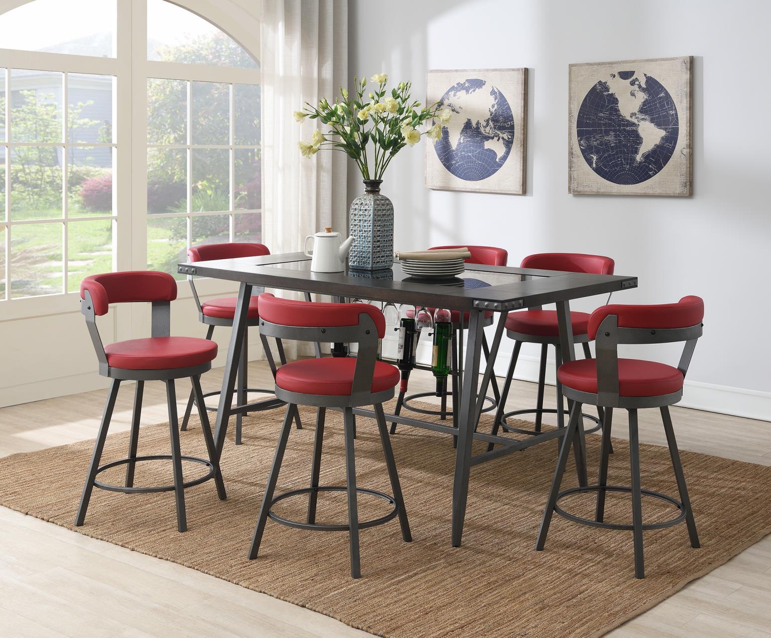 7 Pc · Table, 6 Chairs