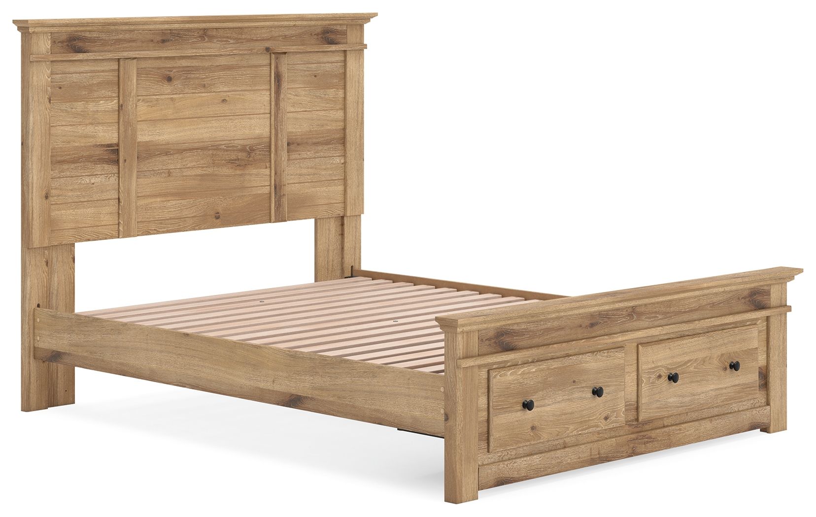 Ashley Furniture Makidern - Queen Panel Storage Bed With Storage Footboard - Tan - Image 4