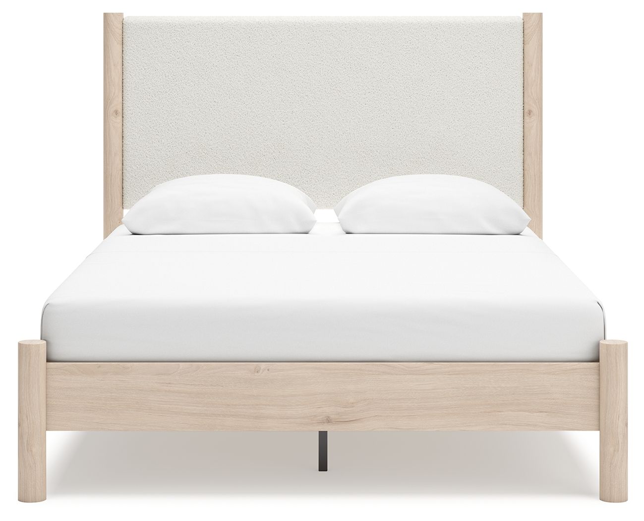 Ashley Furniture Cadmori - Queen Upholstered Panel Bed - Two-tone - Image 5