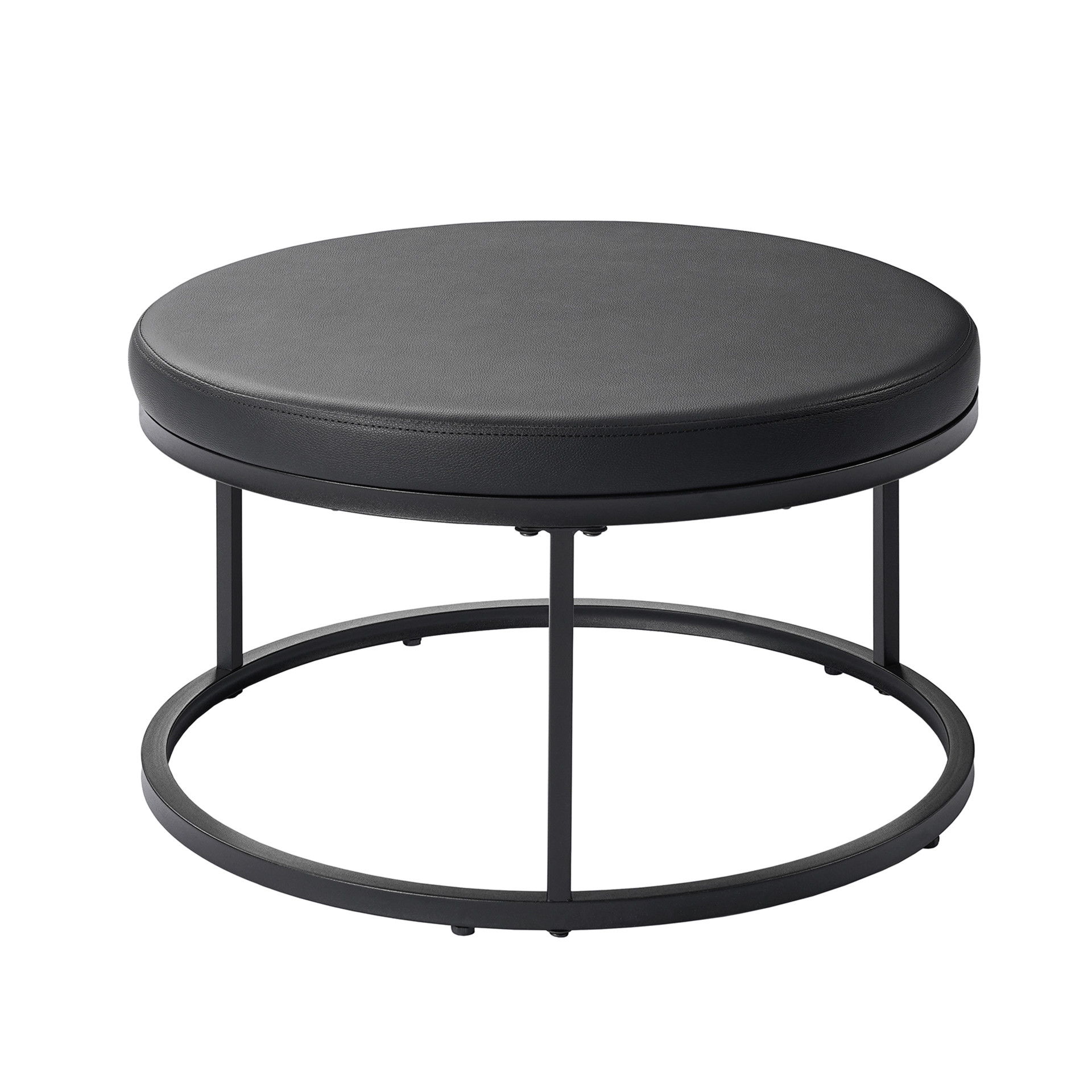 Forma - 4 Piece Occasional Set (1 Coffee, 1 Large End Table & 1 Stool, 1 Small End Table) - Black / White / Gray, black, view 7