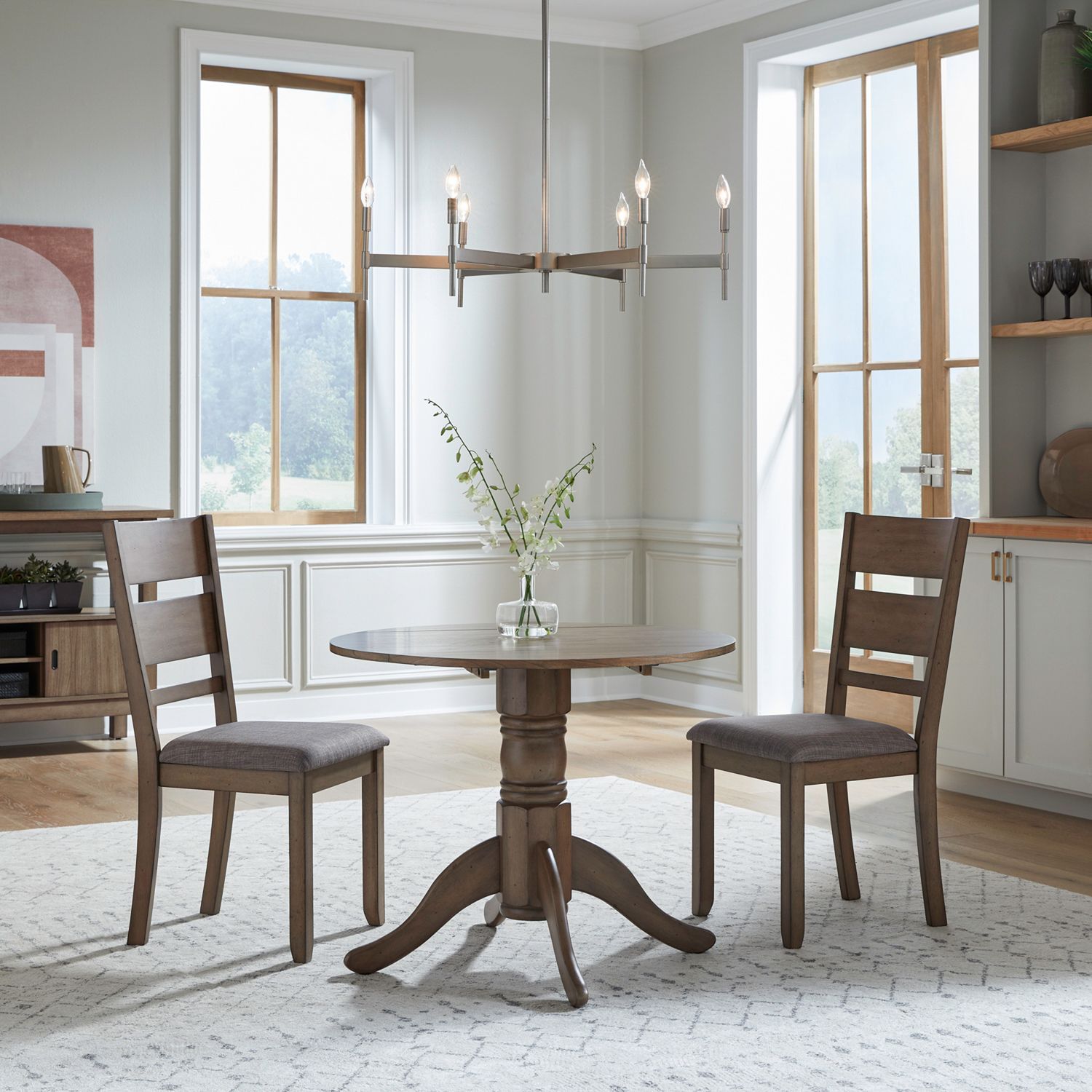 Liberty Furniture Brook Bay - Optional 3 Piece Drop Leaf Table Set - Brown
