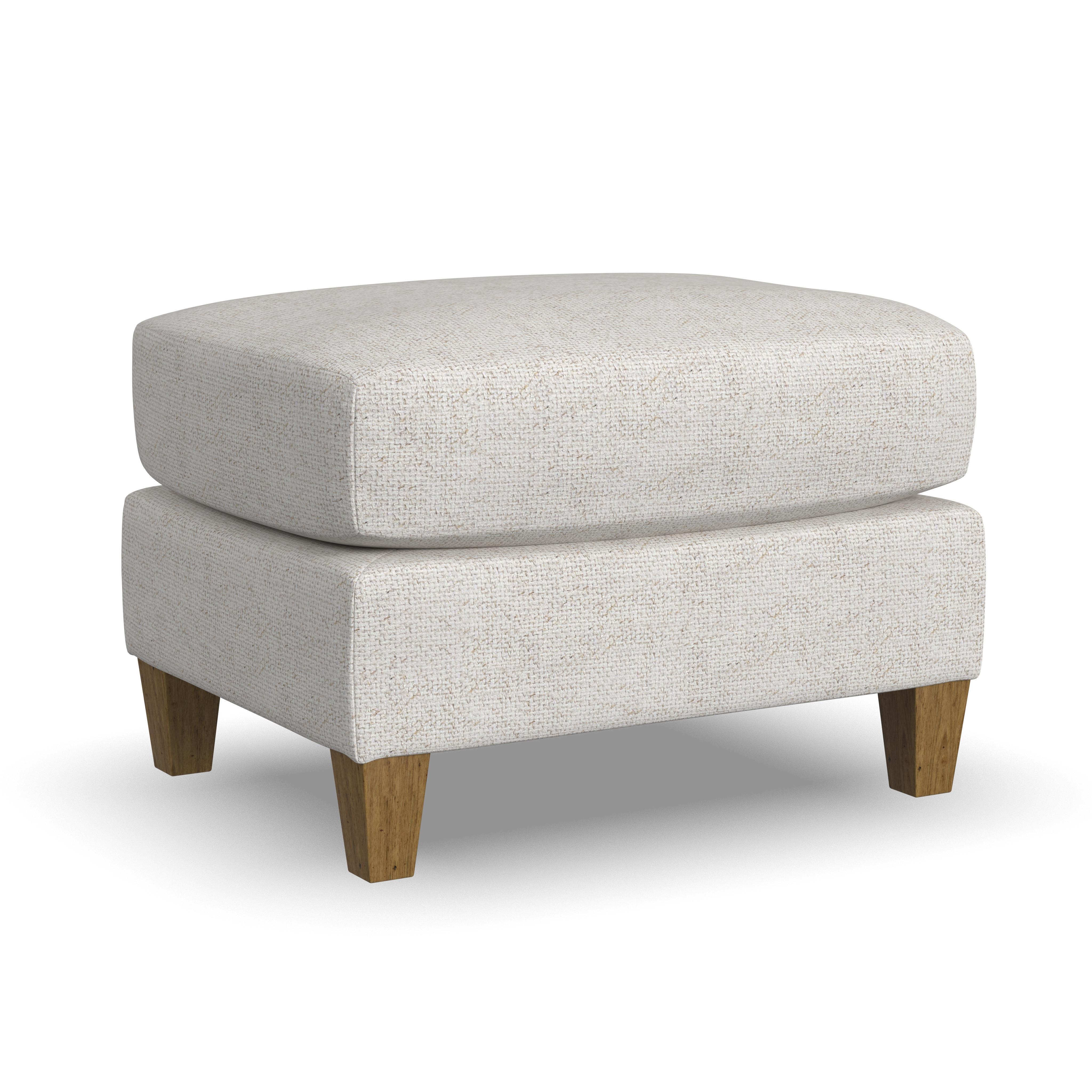 Veda - Fabric Ottoman, white, view 4