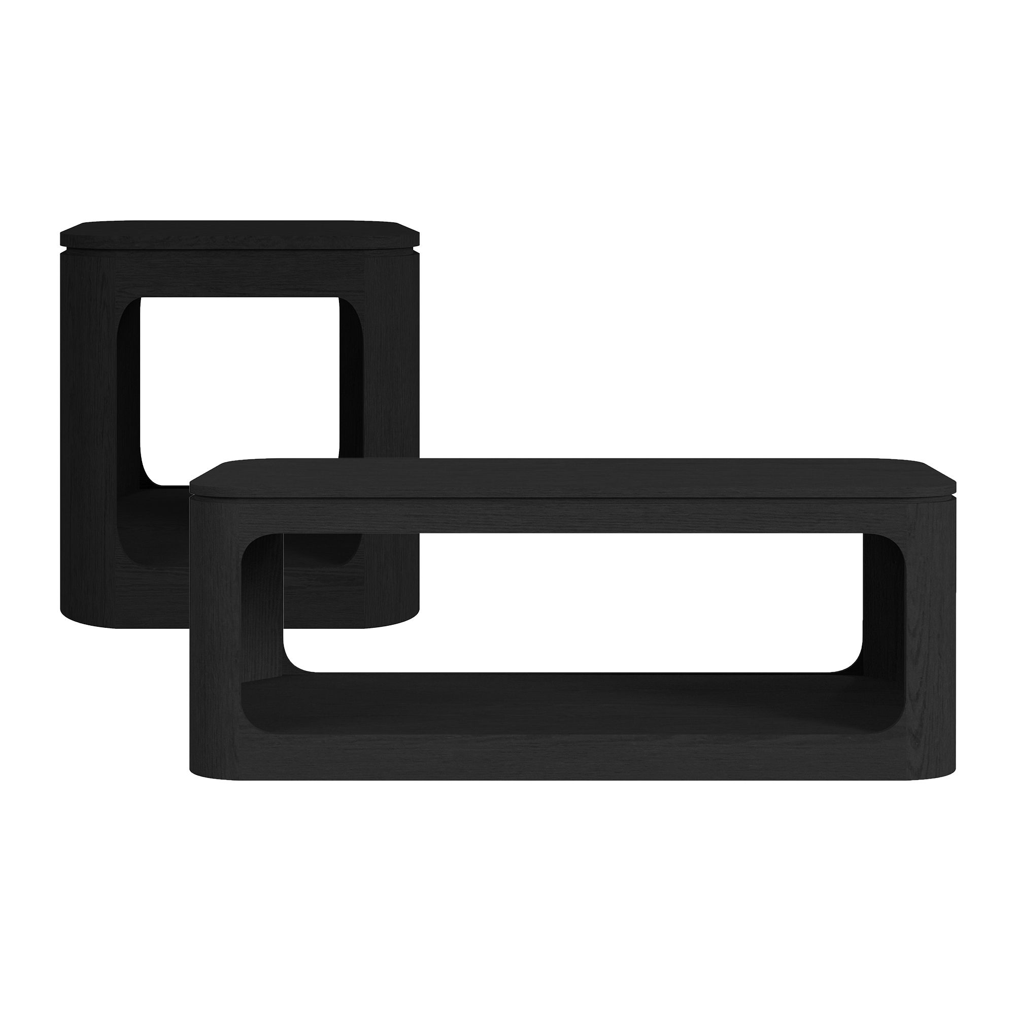 Rosalie - 2 Piece Occasional Table Set (Coffee Table & End Table) - Black