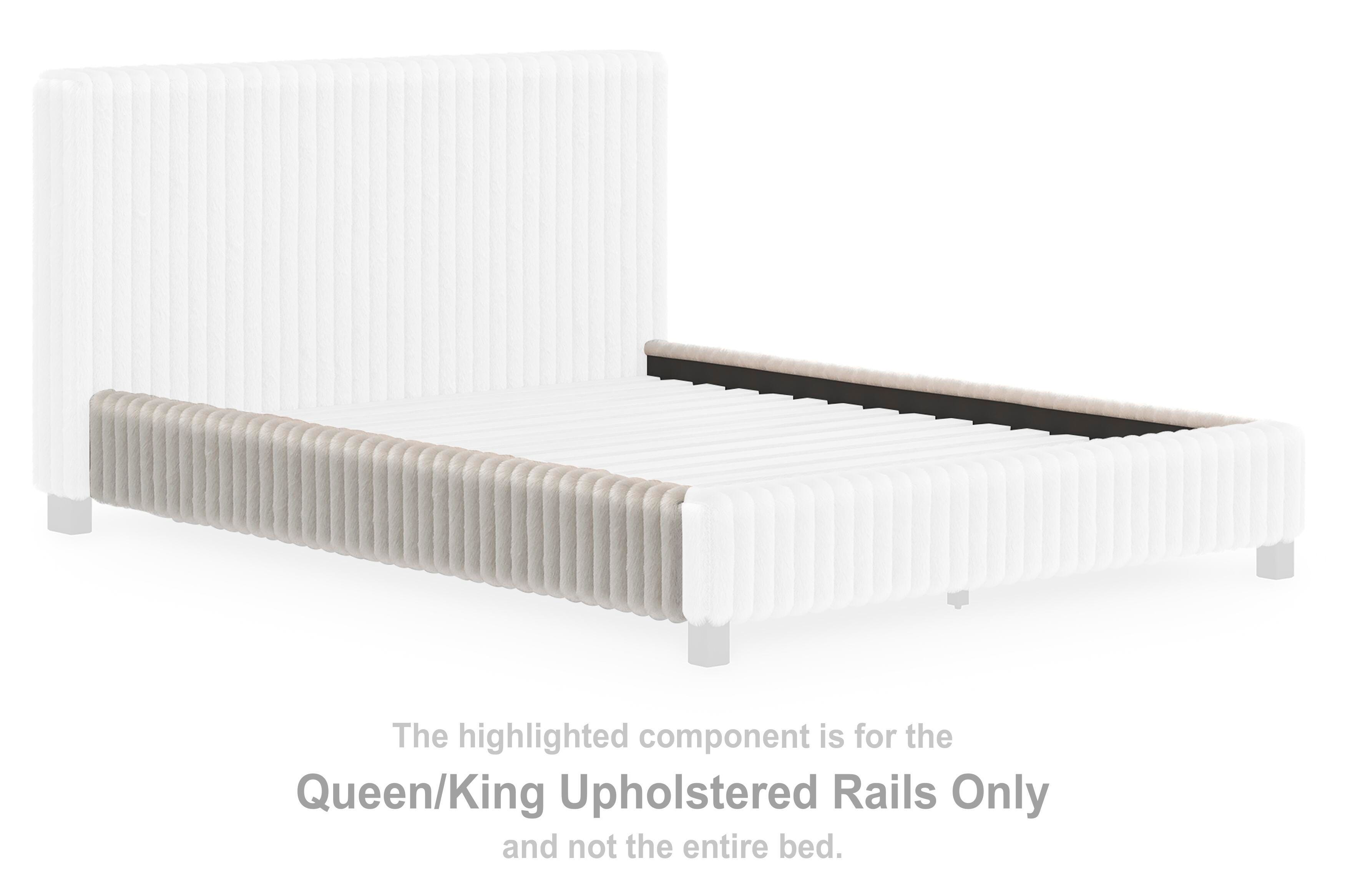 Zuraleus – Queen / King Upholstered Rails – Gray