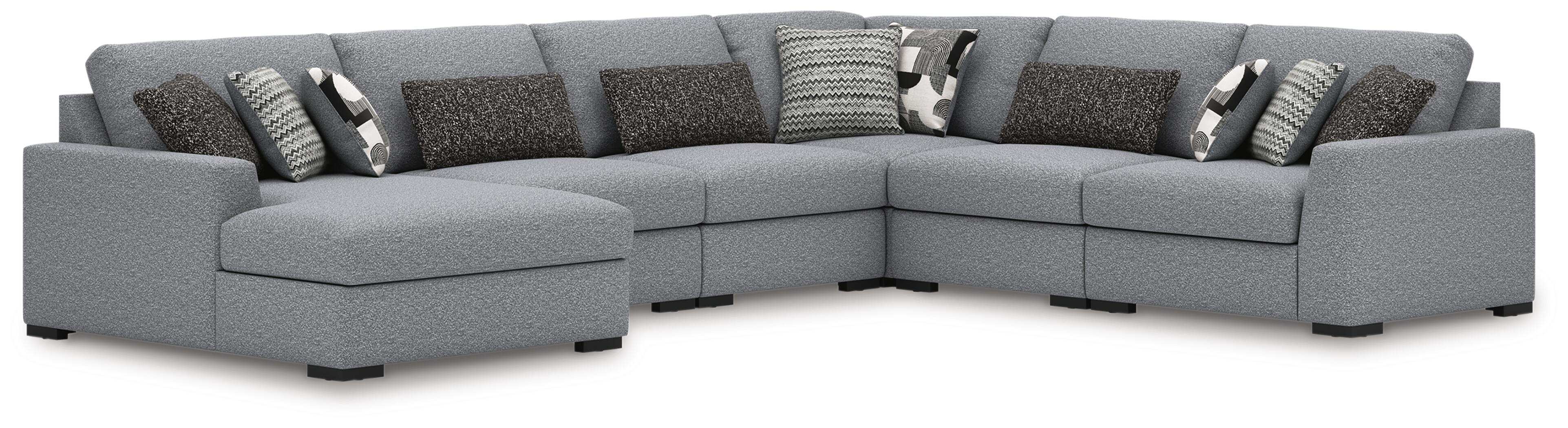 Bealton – 6-Piece Sectional With LAF Corner Chaise – Salt And Pepper