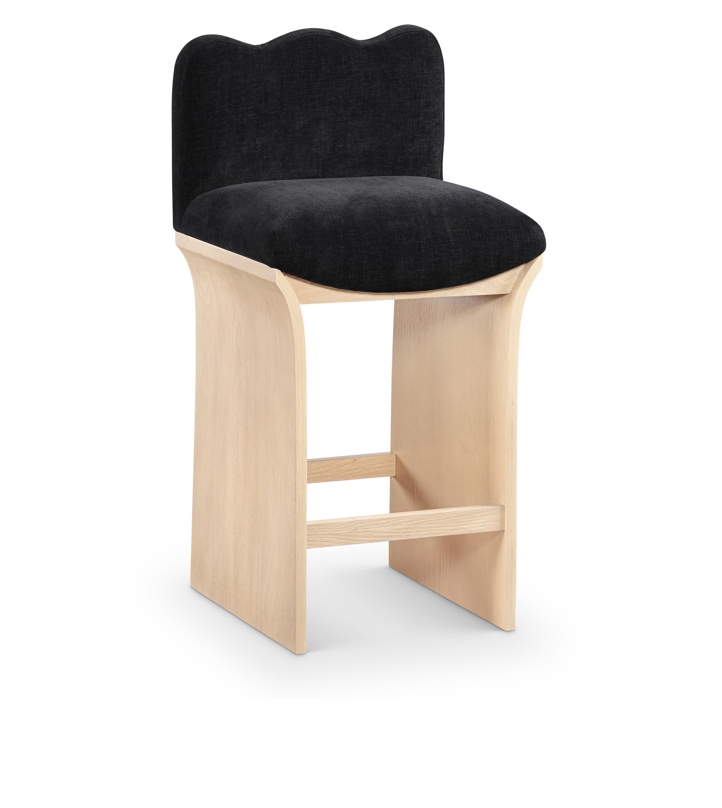 Shaw - Chenille Fabric Counter Stool - Black