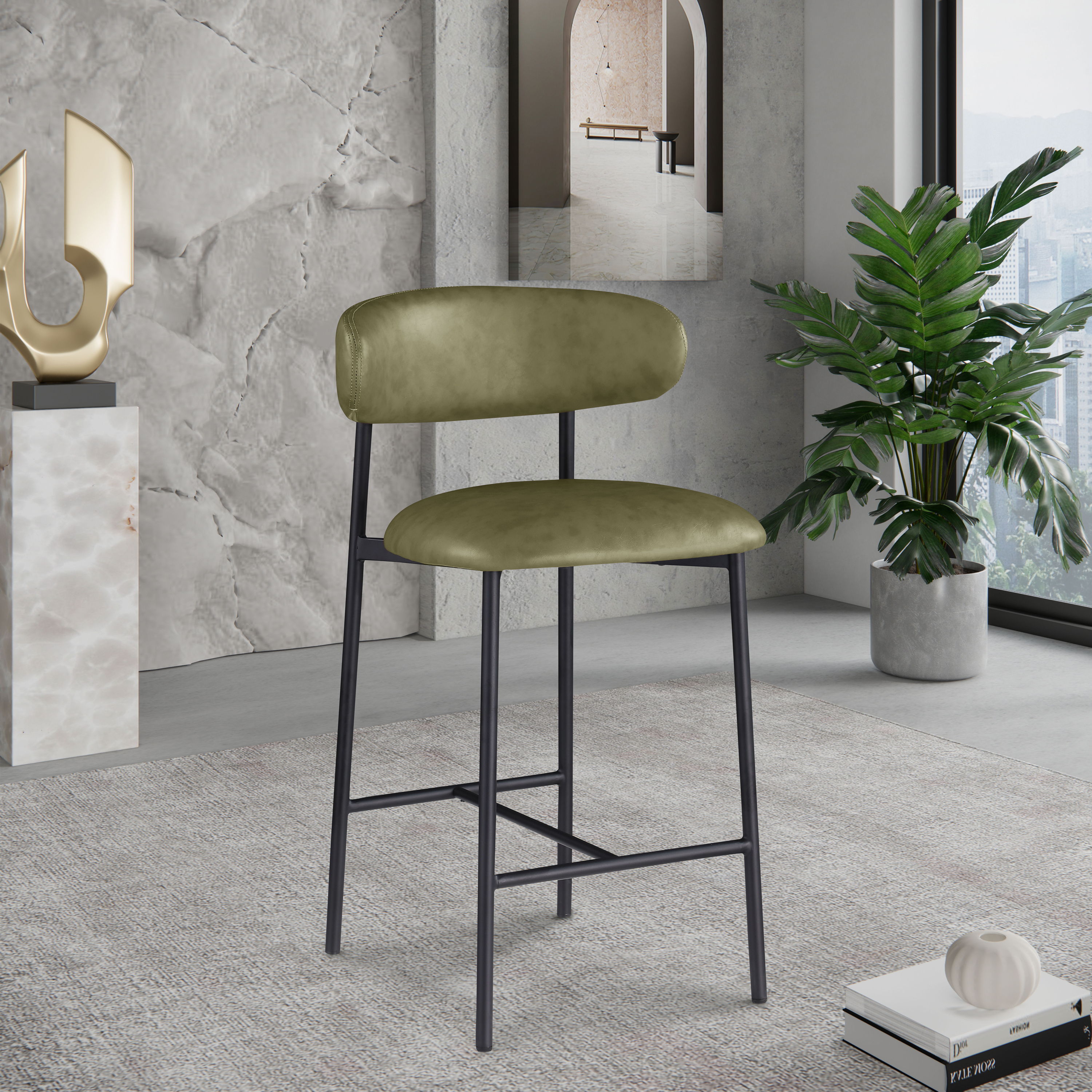 Lupita - Counter Stool (Set of 2) - Olive