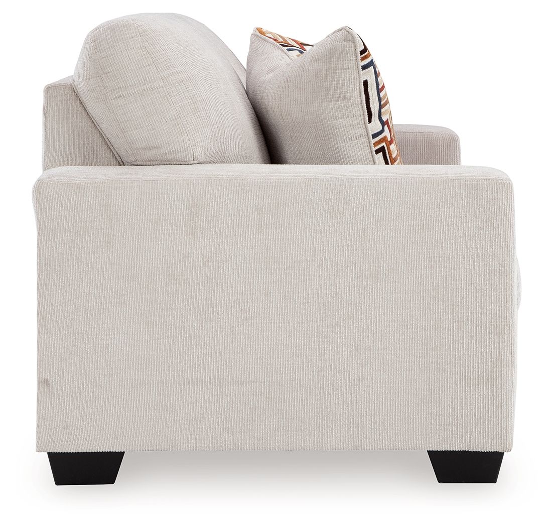 Ashley Furniture Aviemore - Loveseat - Stone - Image 4