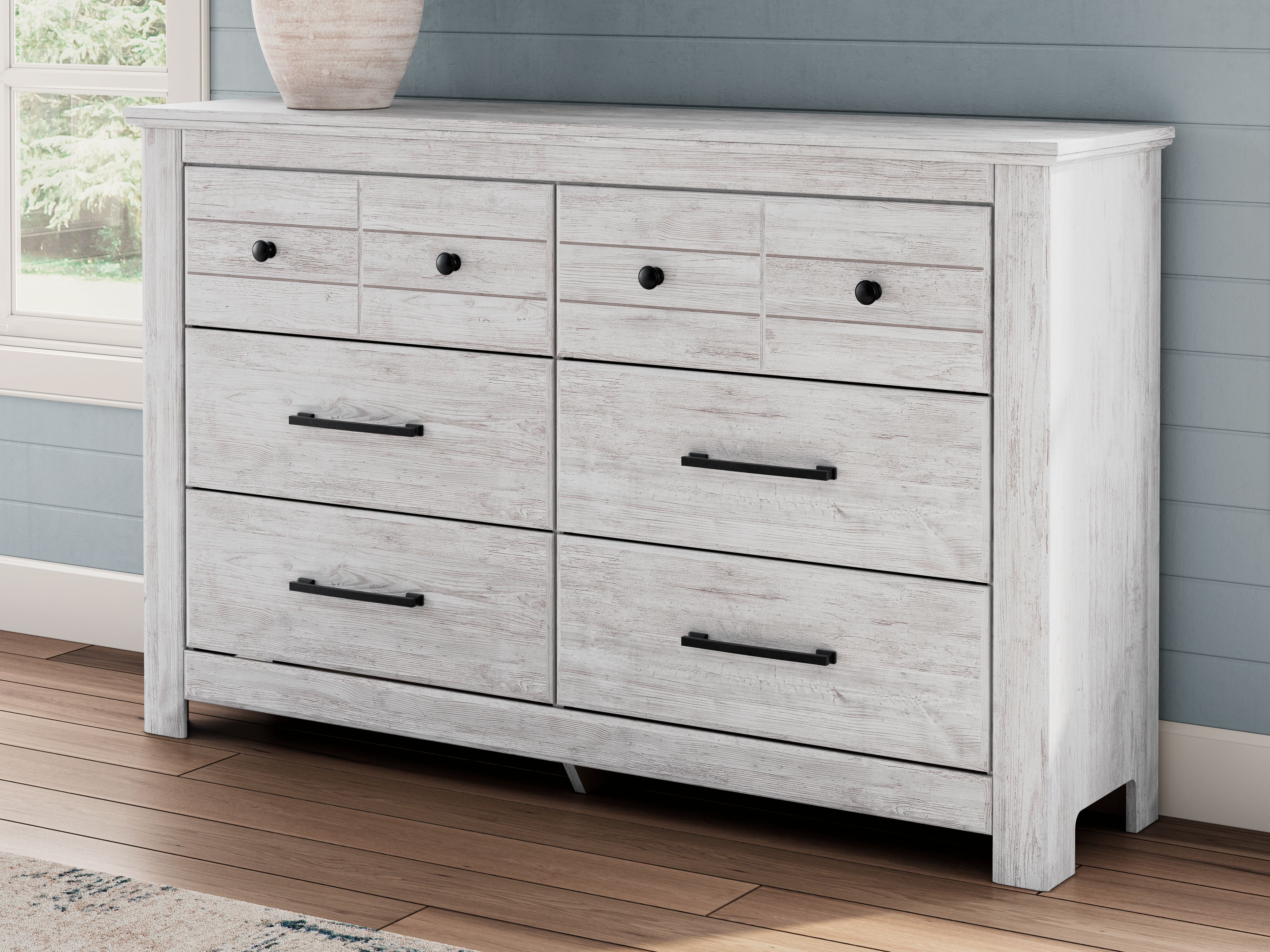 Makidern - Six Drawer Dresser - Whitewash