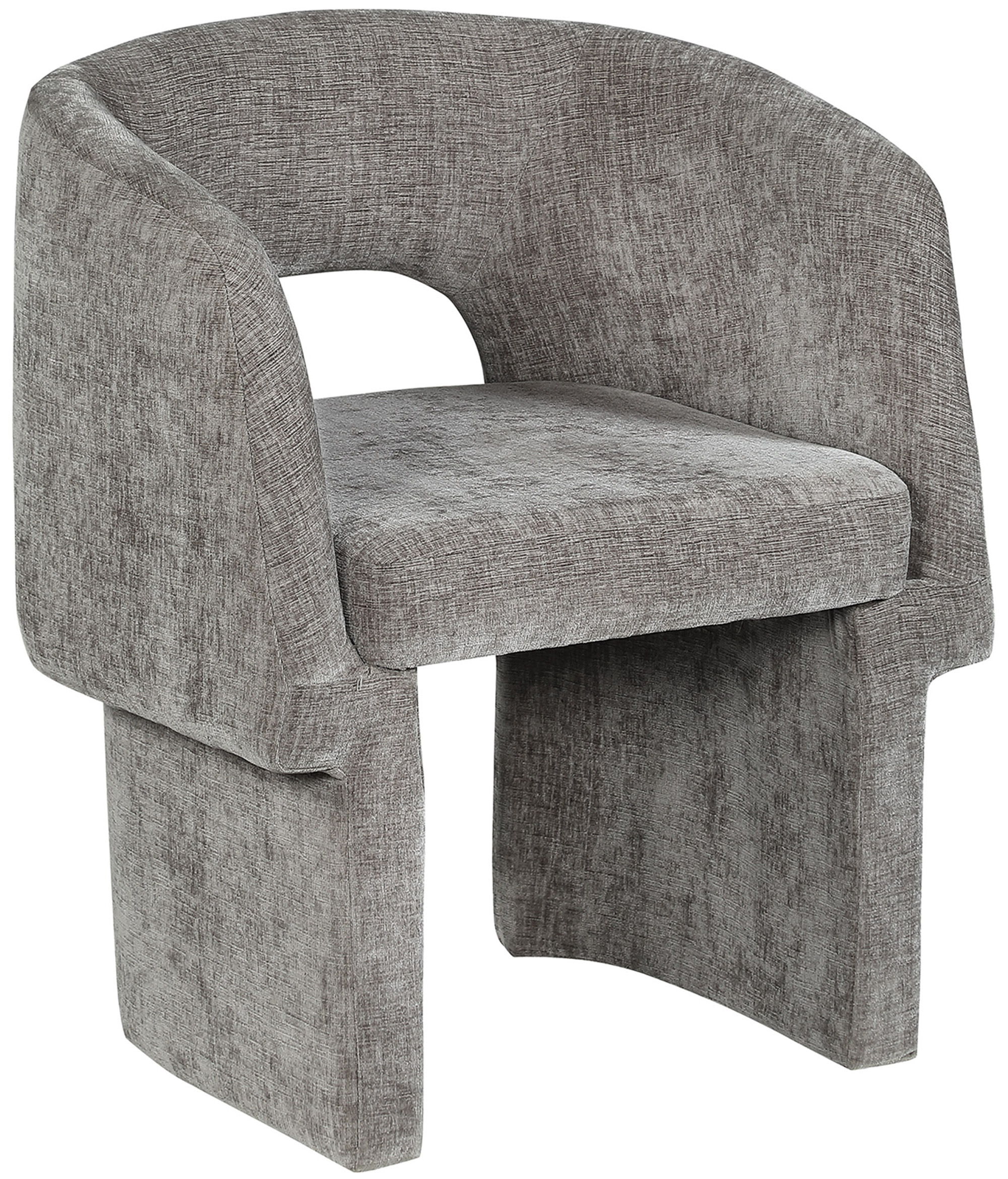 Emmet - Chenille Dining Chair / Accent Chair - Gray