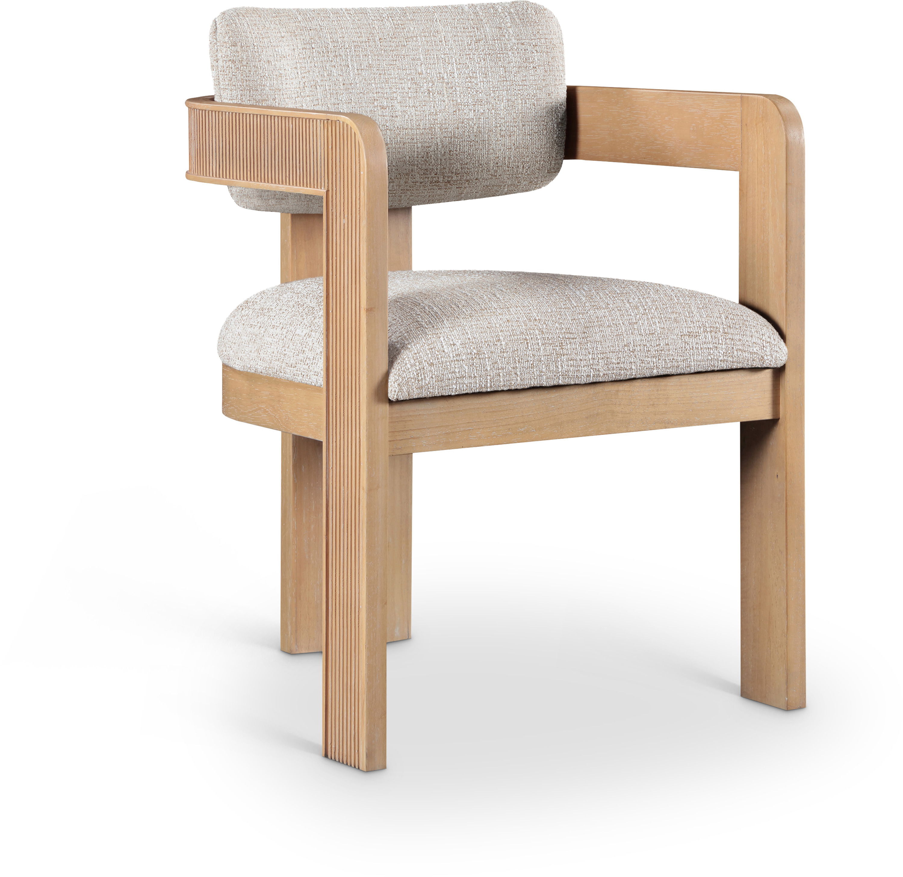 Sacha - Linen Textured Fabric Upholstered Dining Chair (Set of 2) - Beige