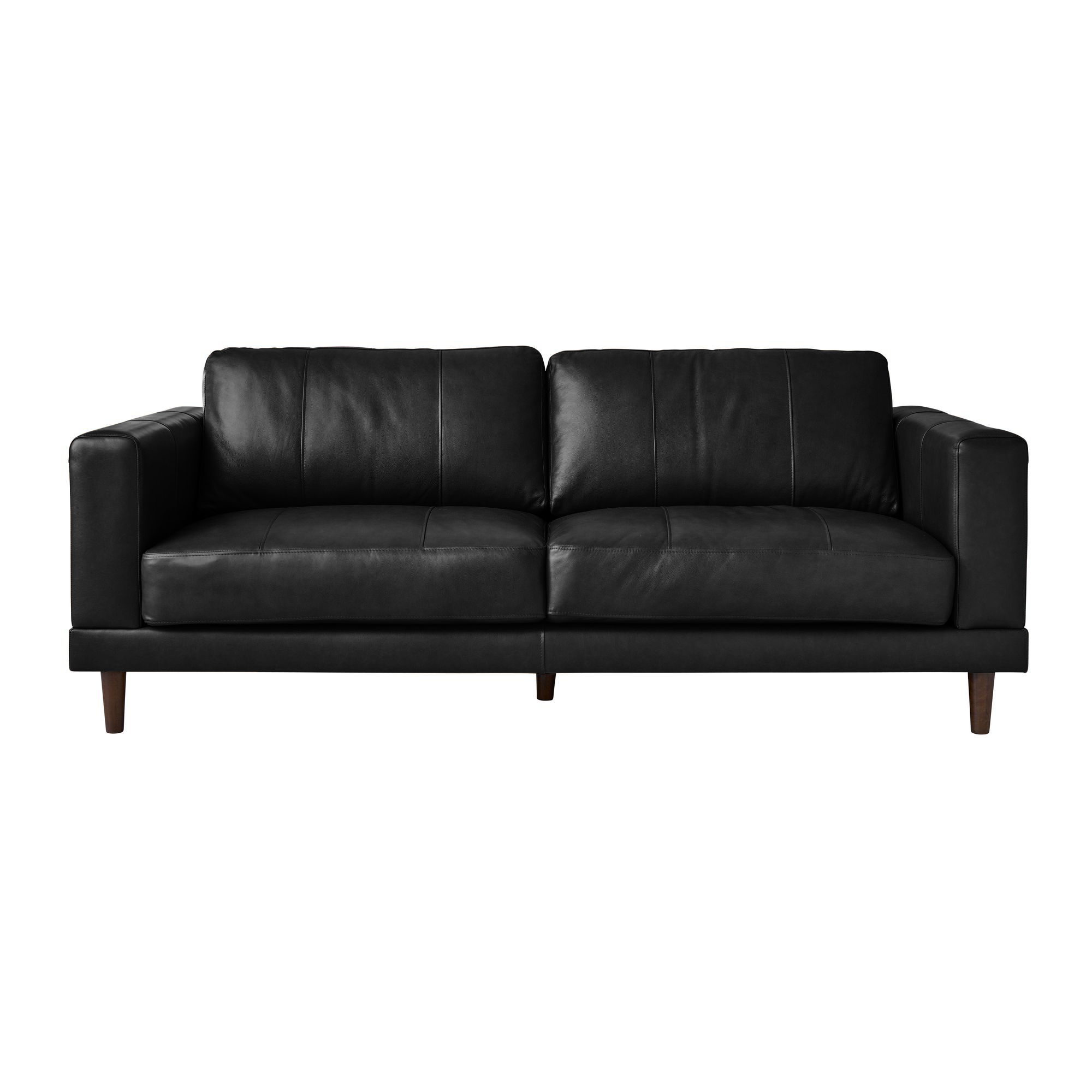 Hampton - Sofa - Fiero Black (Top Grain/Pvc)