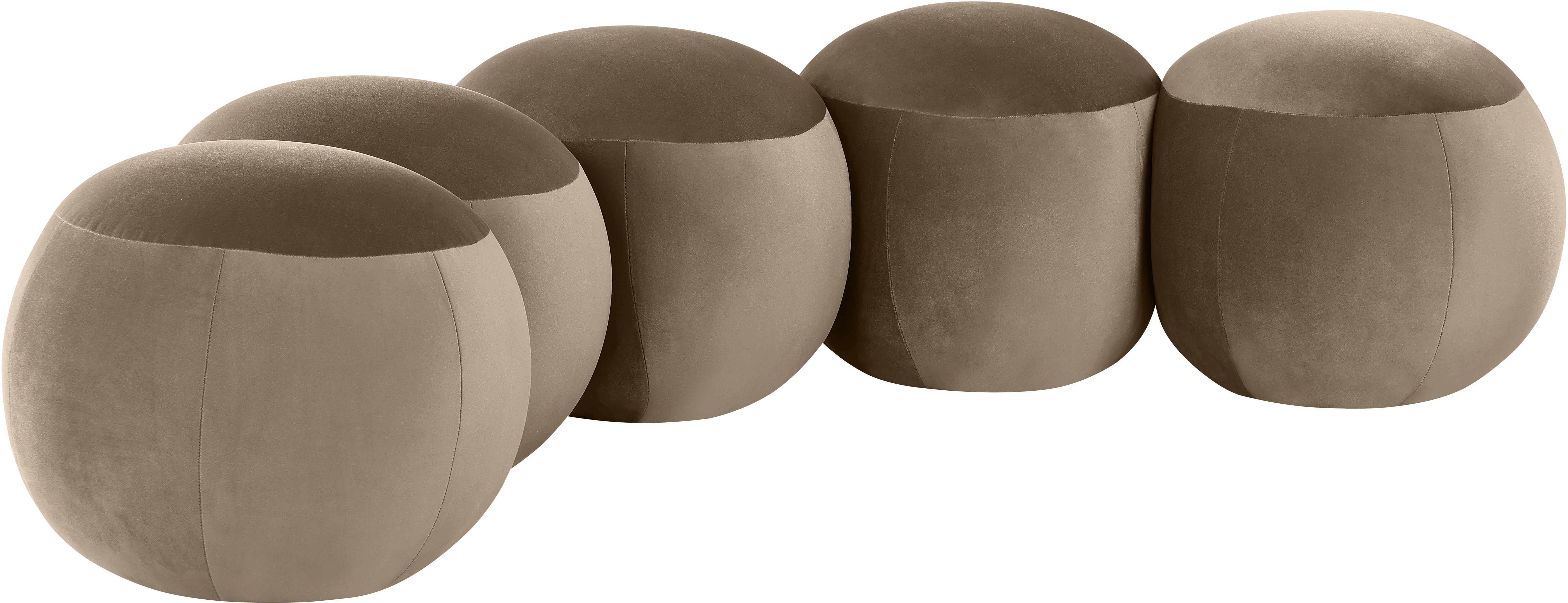Apollo - 74.5" Velvet Bench - Taupe