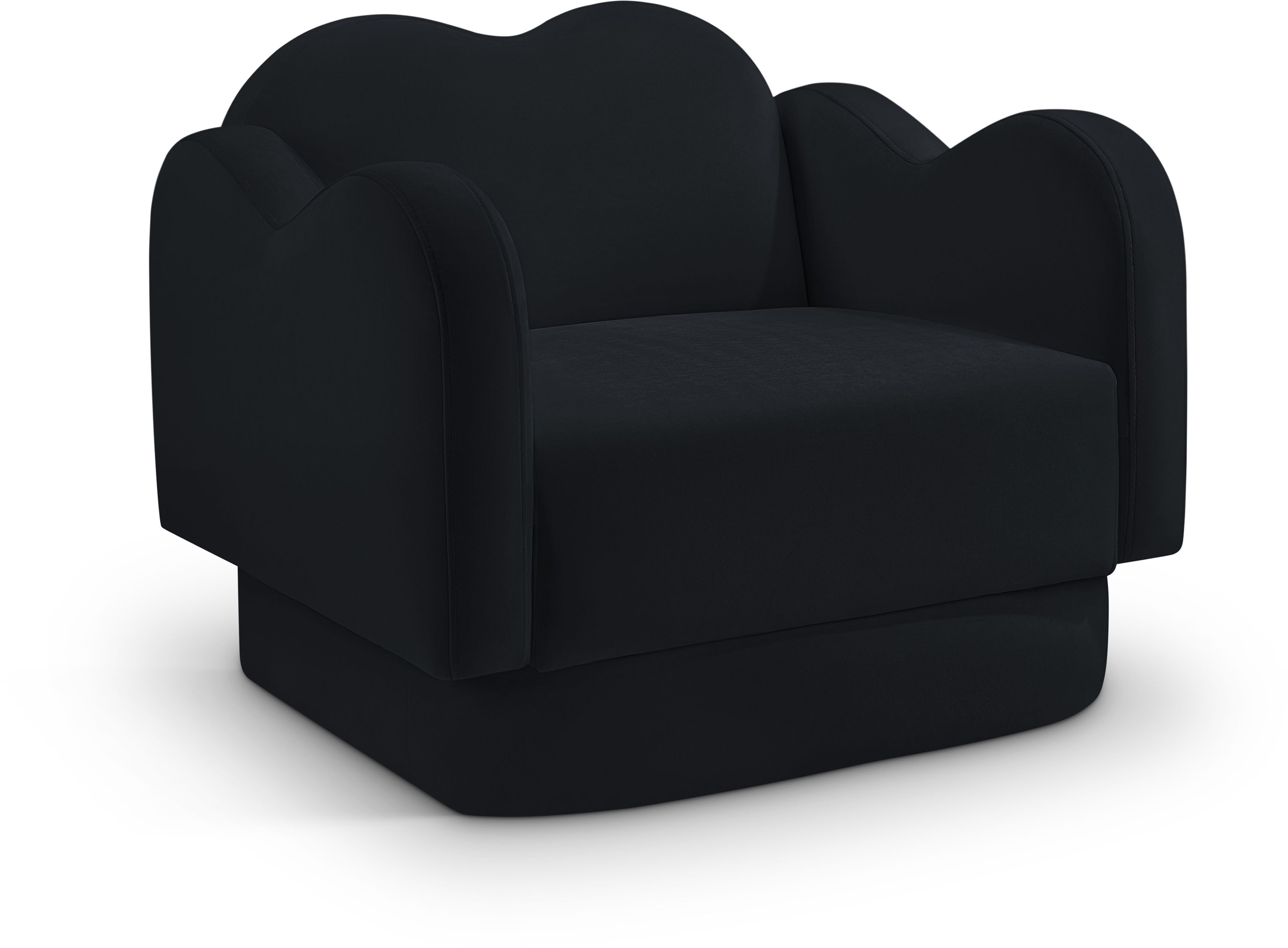 Bloom - Velvet Chair - Black