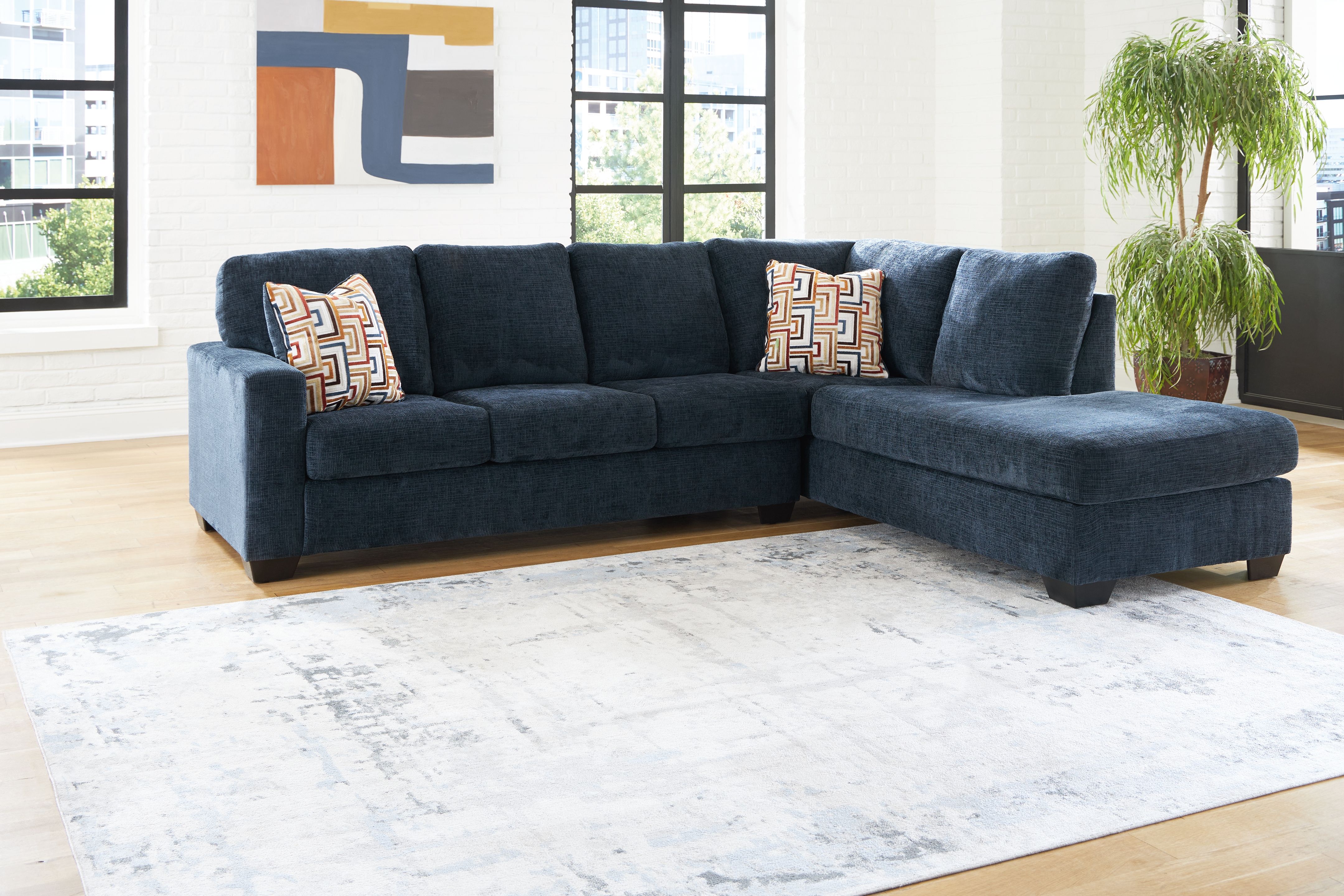 Ashley Furniture Aviemore - 2-Piece Sectional With Raf Corner Chaise - Ink - Image 4