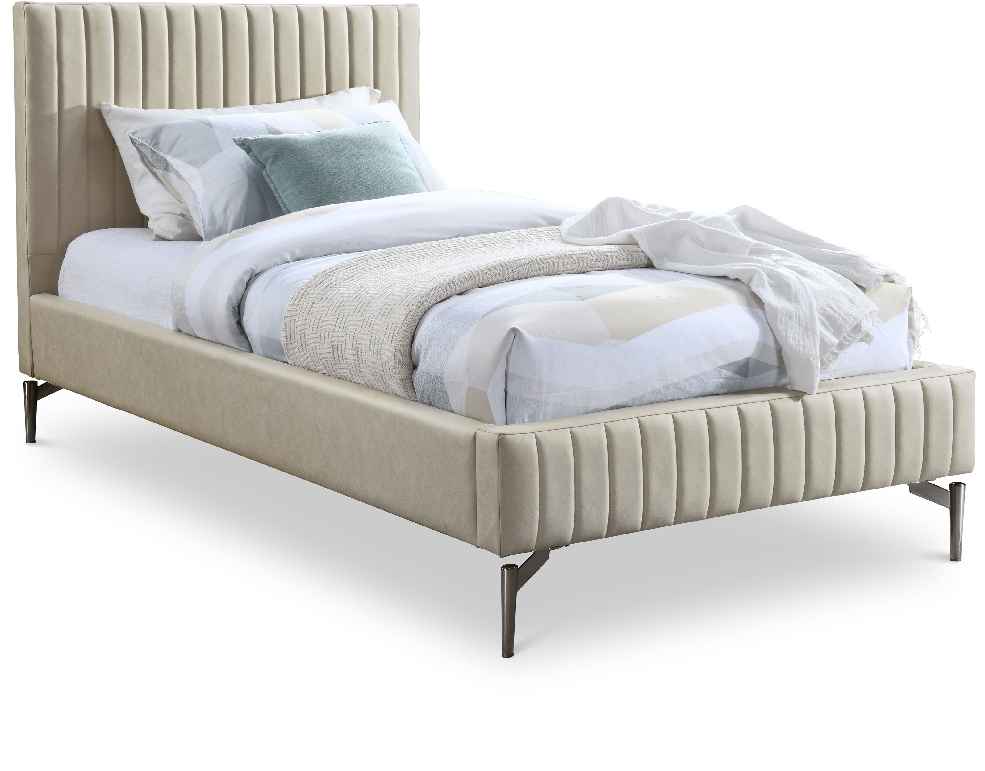Gallo - Twin Bed - Beige