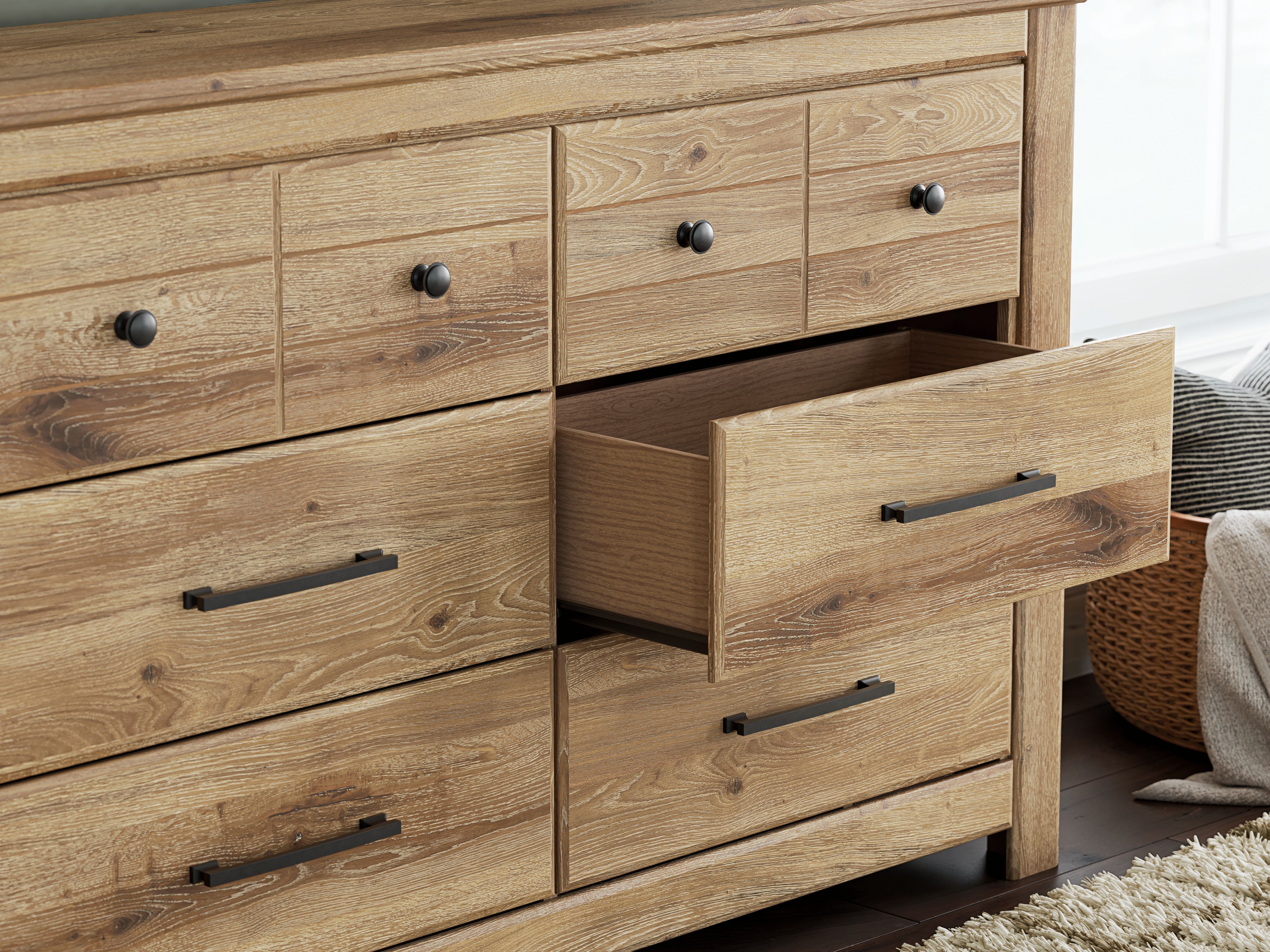 Ashley Furniture Makidern - Six Drawer Dresser - Tan - Image 10