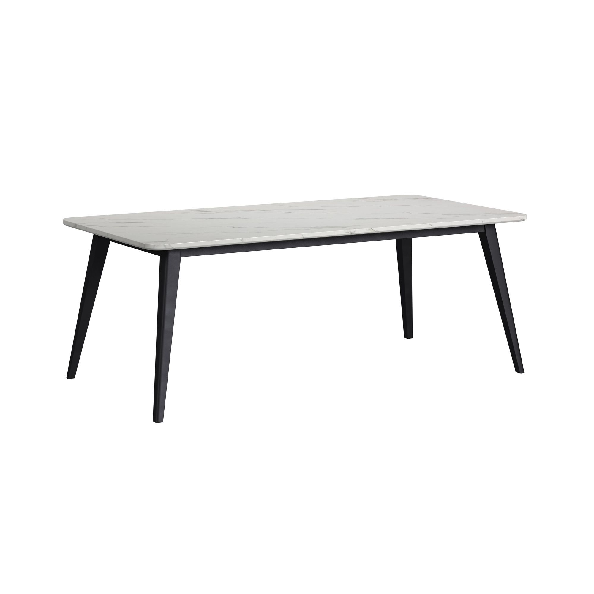 Marlene - 7 Piece Standard Height Dining Set (Table And Six Chairs) - White / Black