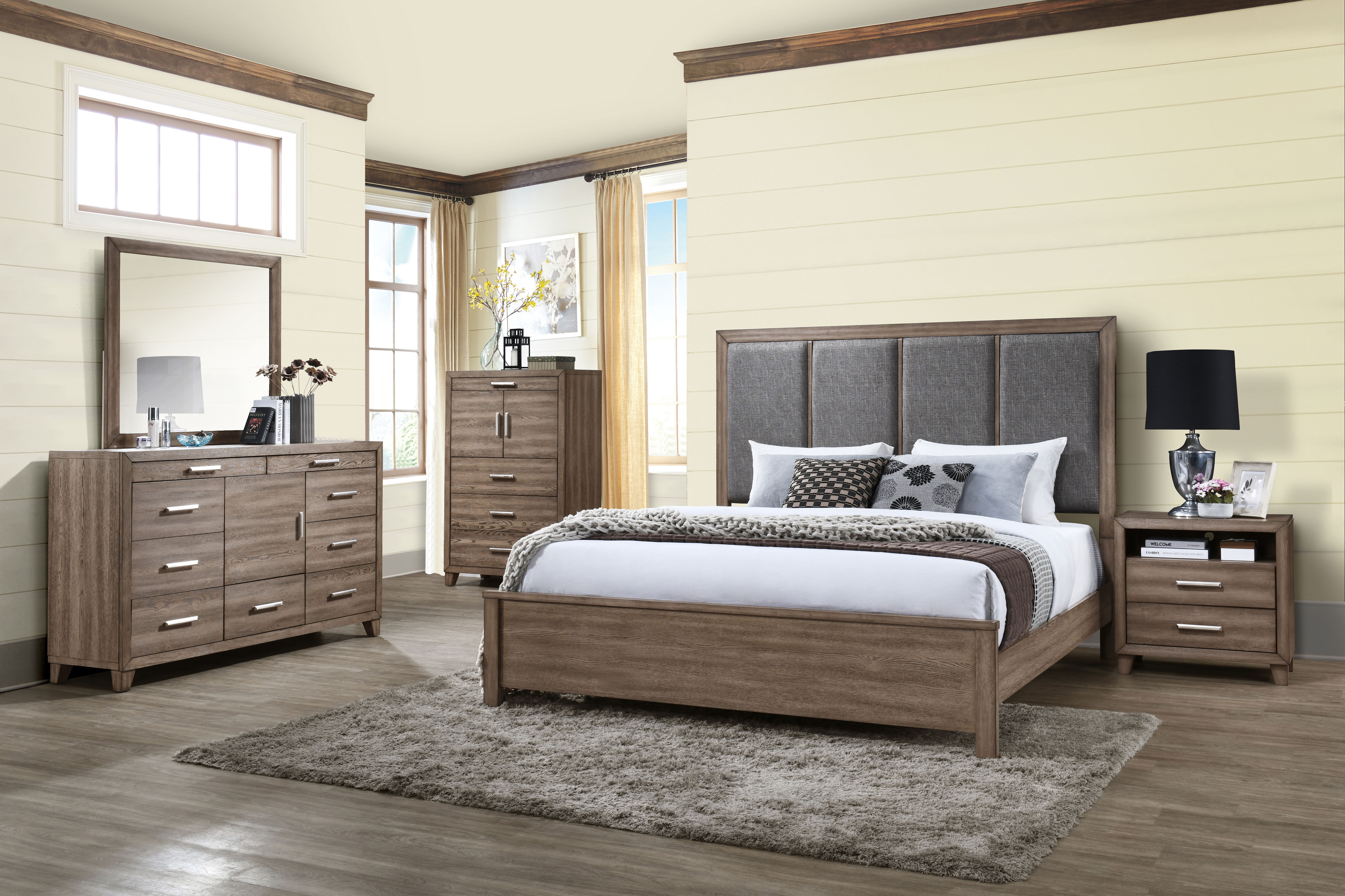 Harrisburg - Mirror - Walnut, light brown, view 8