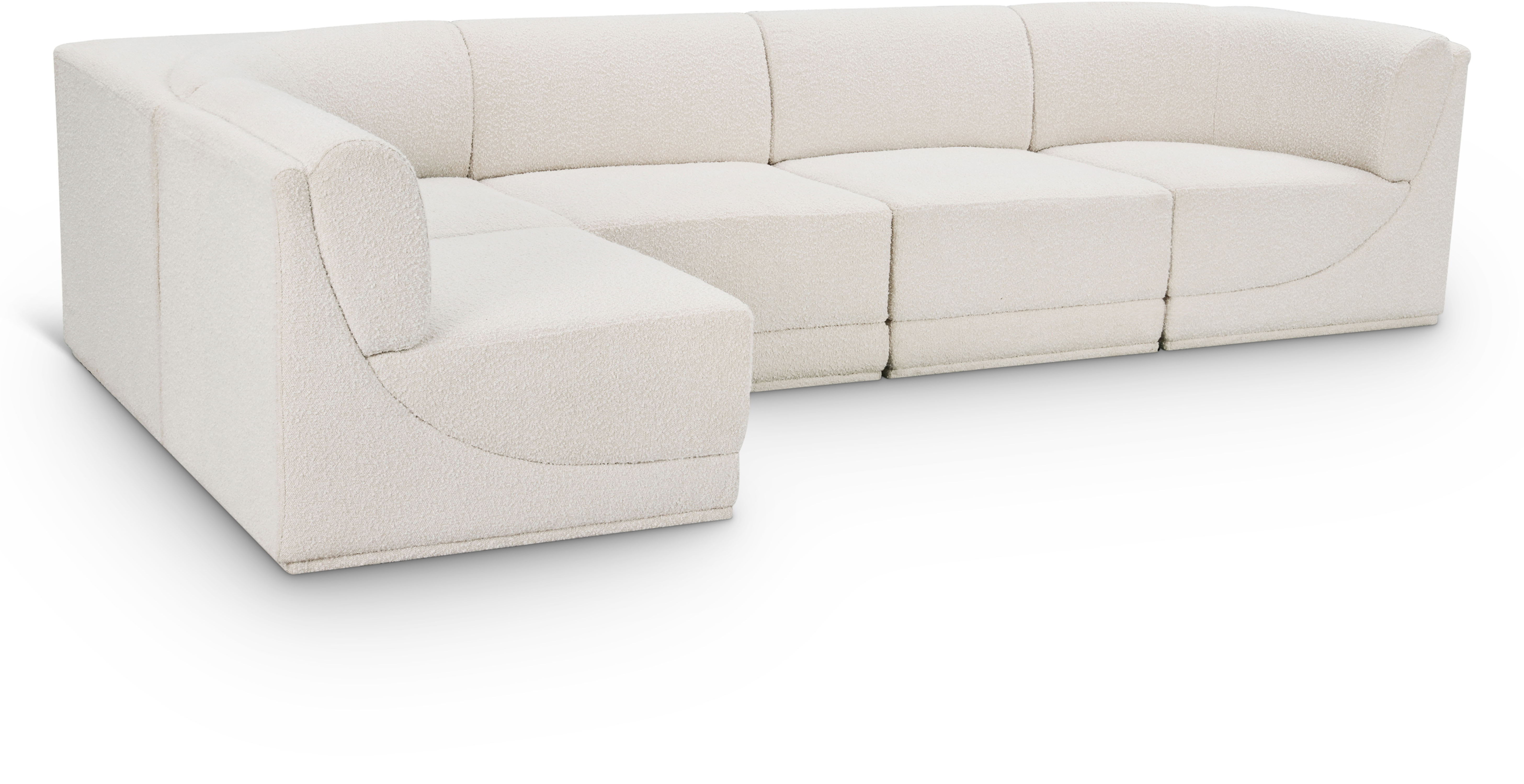 Ollie - 5 Piece Modular Sectional - Cream