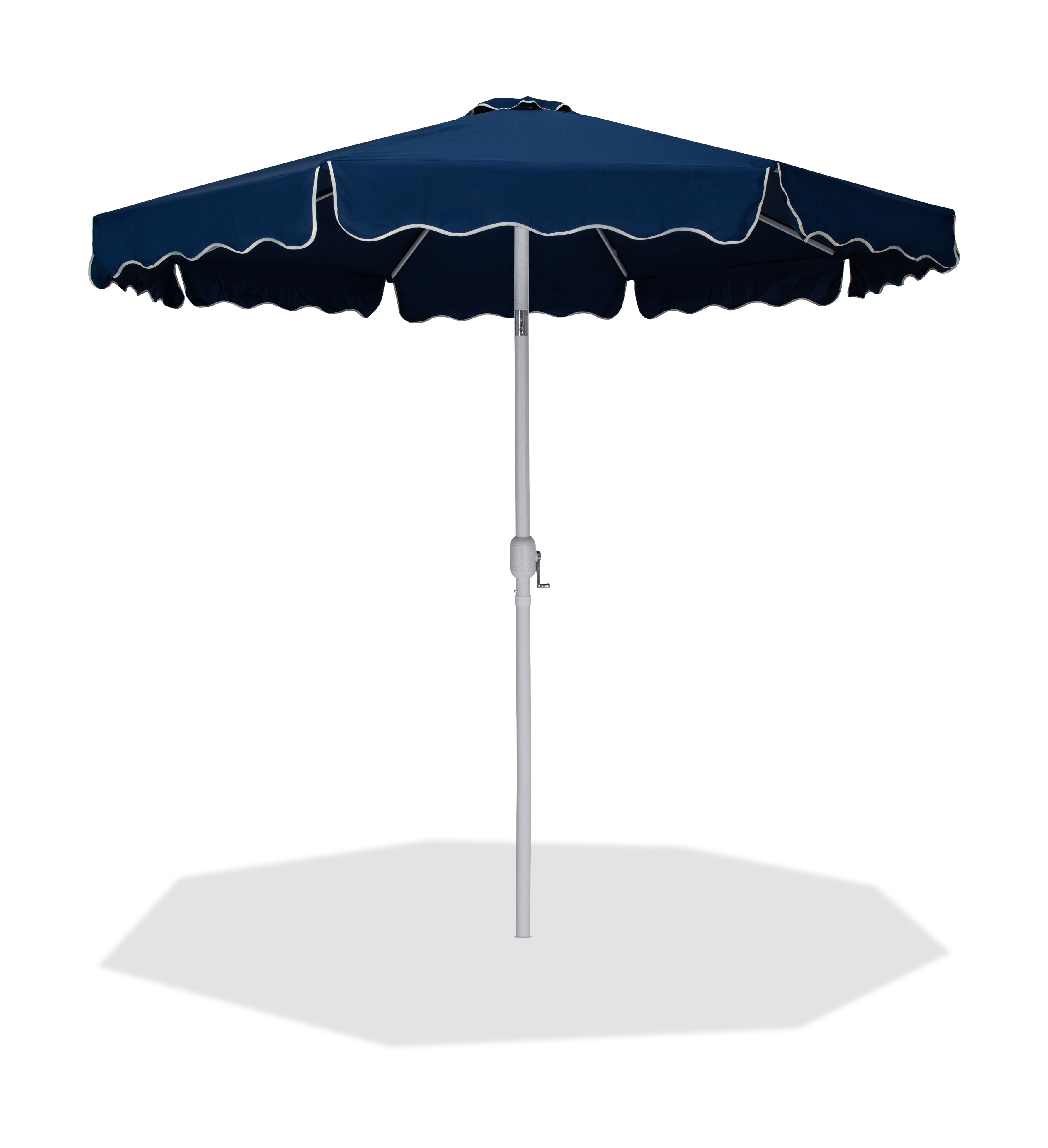 Amalfi - Patio Umbrella With White Pole - Navy