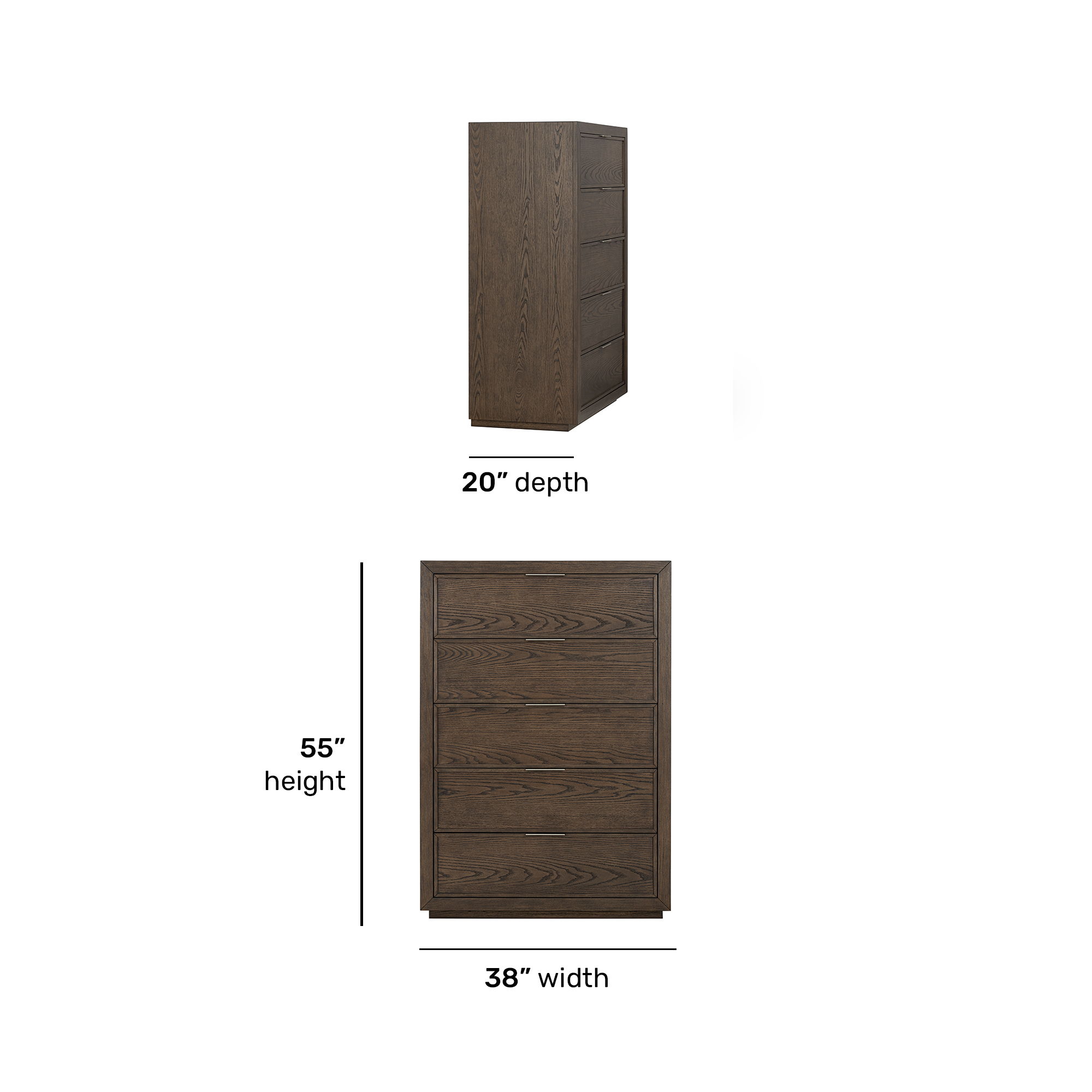 Athens - Drawer Chest - Dark Brown, dark brown, view 7
