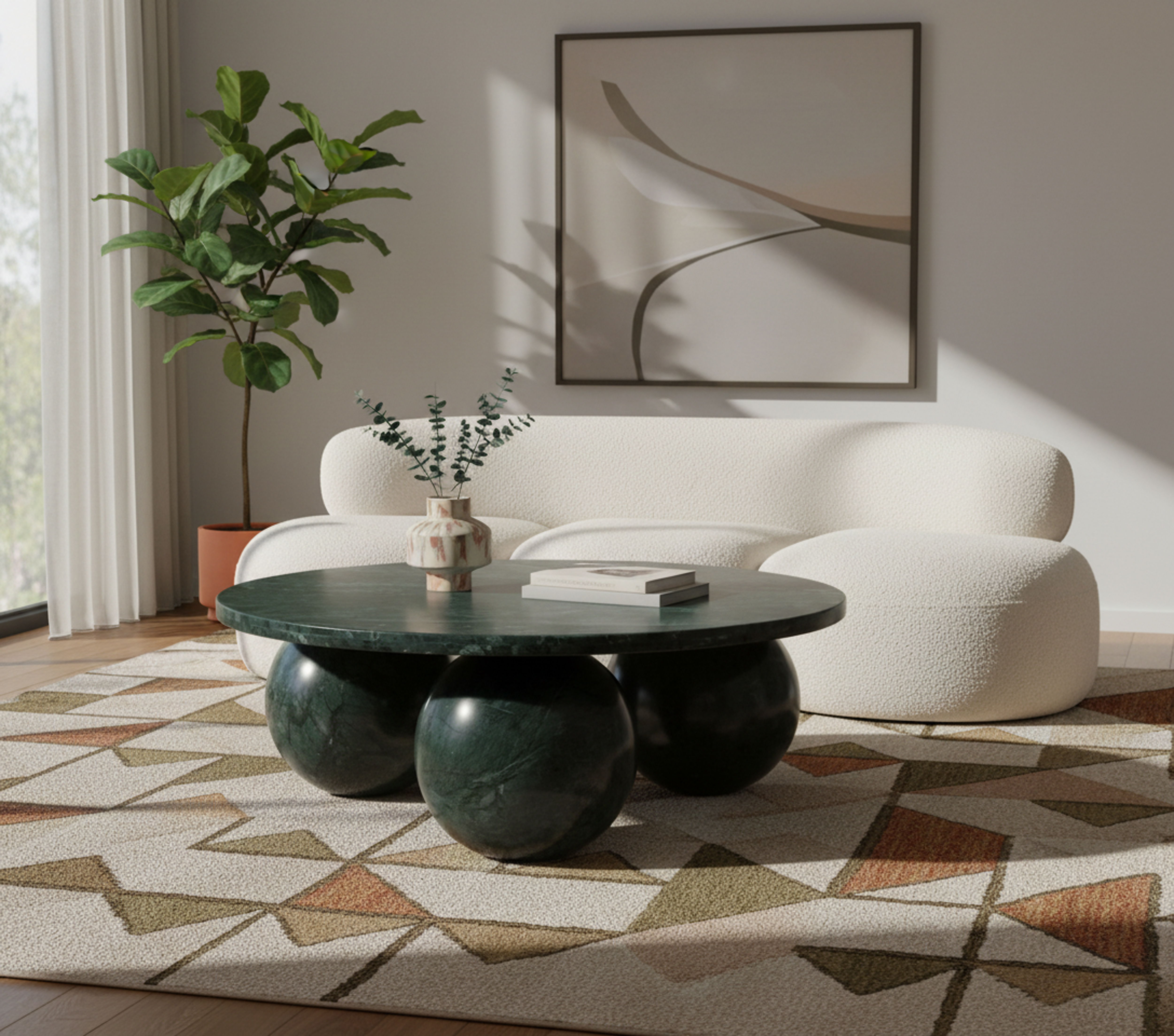 Spherical - Coffee Table (4 Boxes) - Green