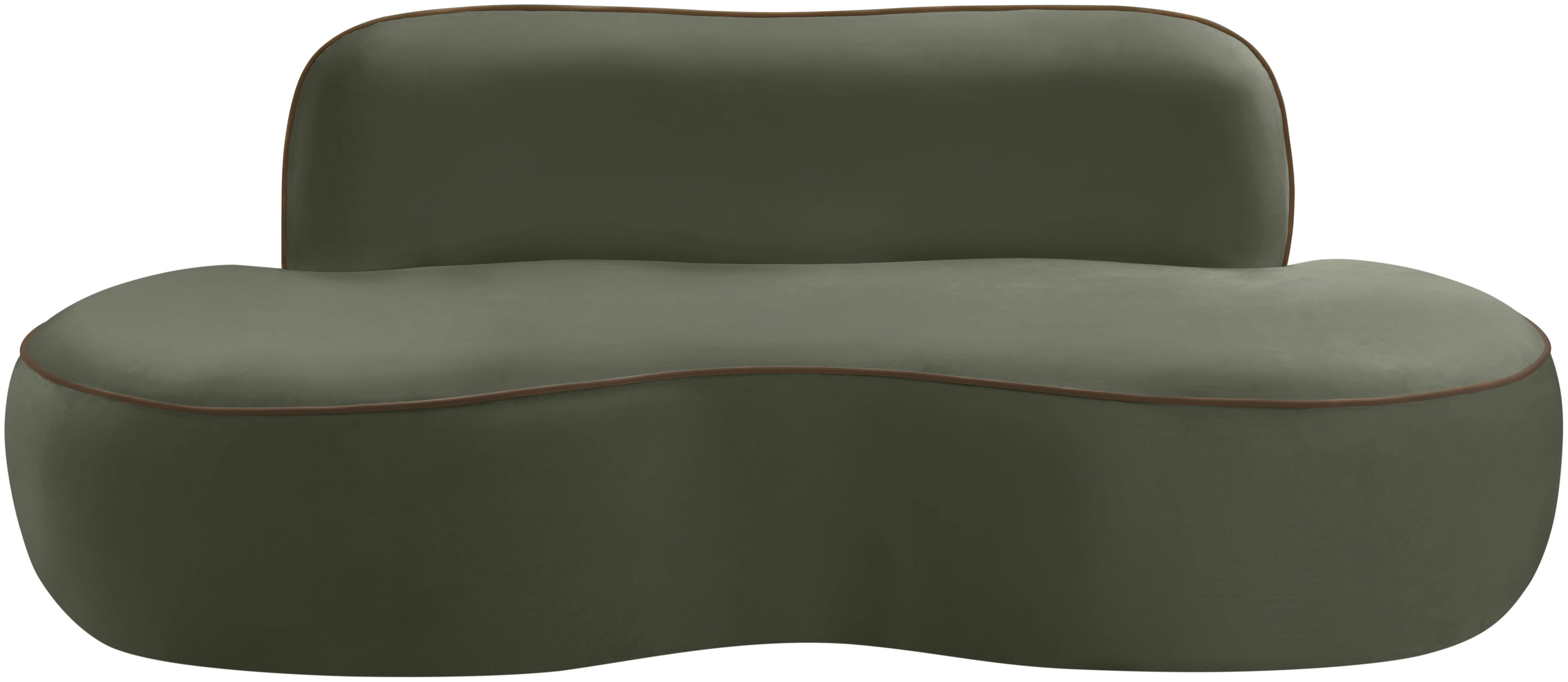 Swerve - Velvet 77" Upholstered Loveseat - Green