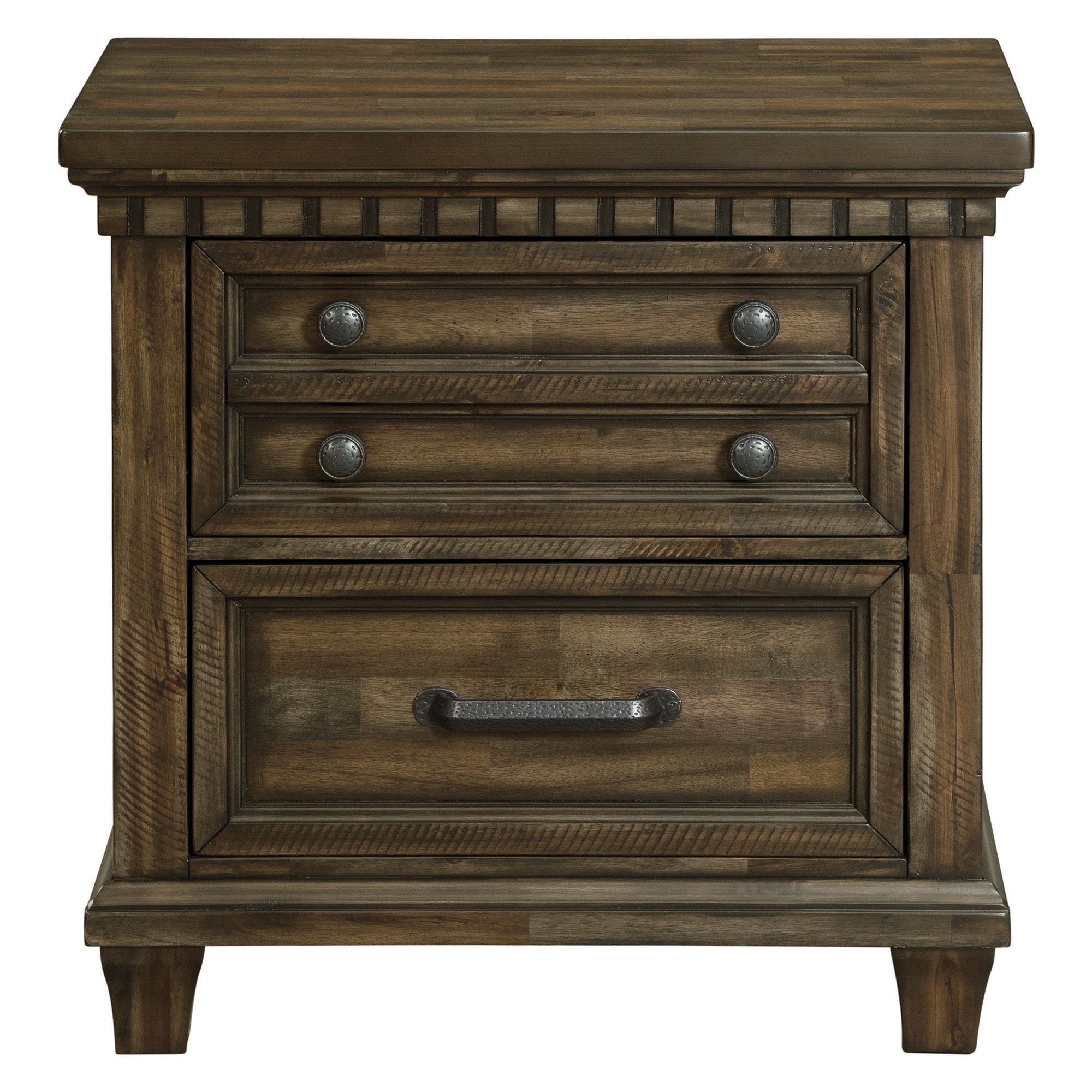 McCoy - 2-Drawer Nightstand With USB - Charcoal